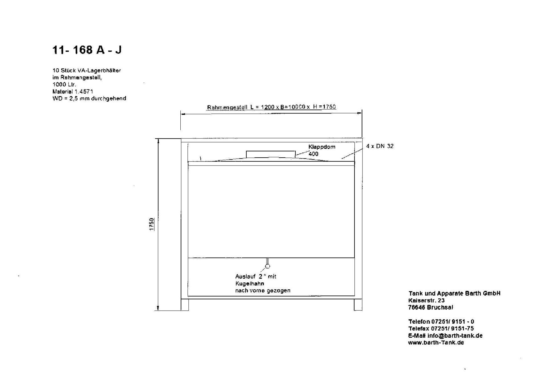 Transportbehälter aus Edelstahl (V4A), WSt 1.4571 (5)