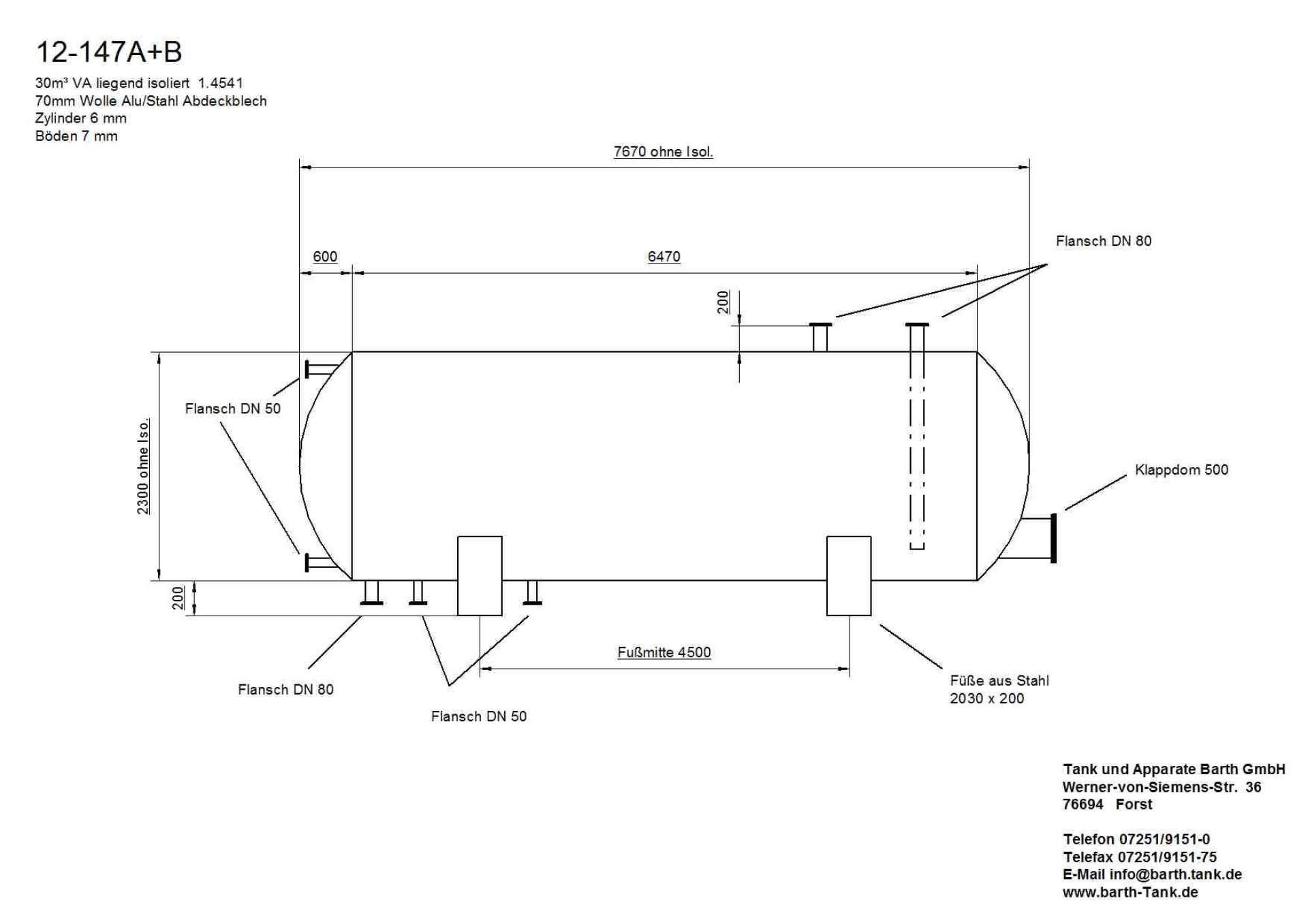 Druckbehälter aus Edelstahl (V2A), isoliert (5)