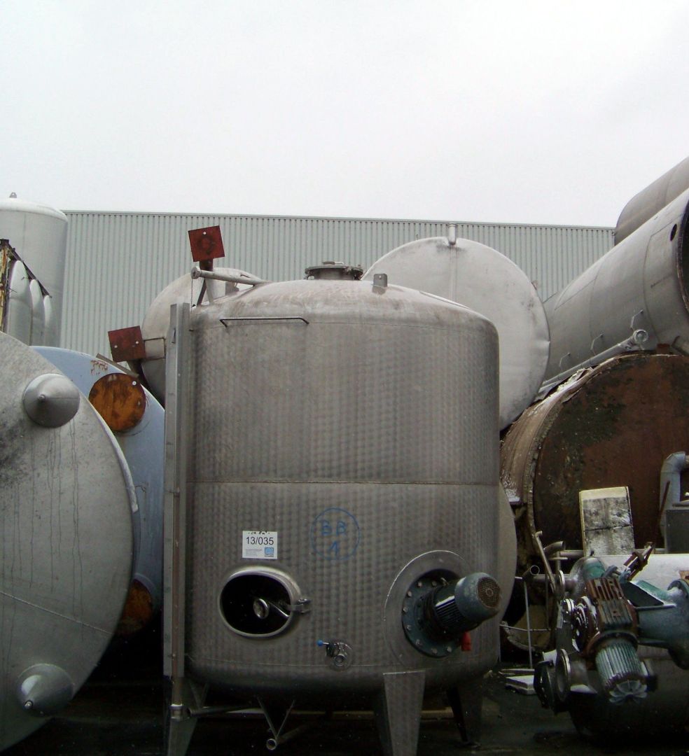 Rührwerksbehälter aus Edelstahl (V2A), Weinlagerb. (2)
