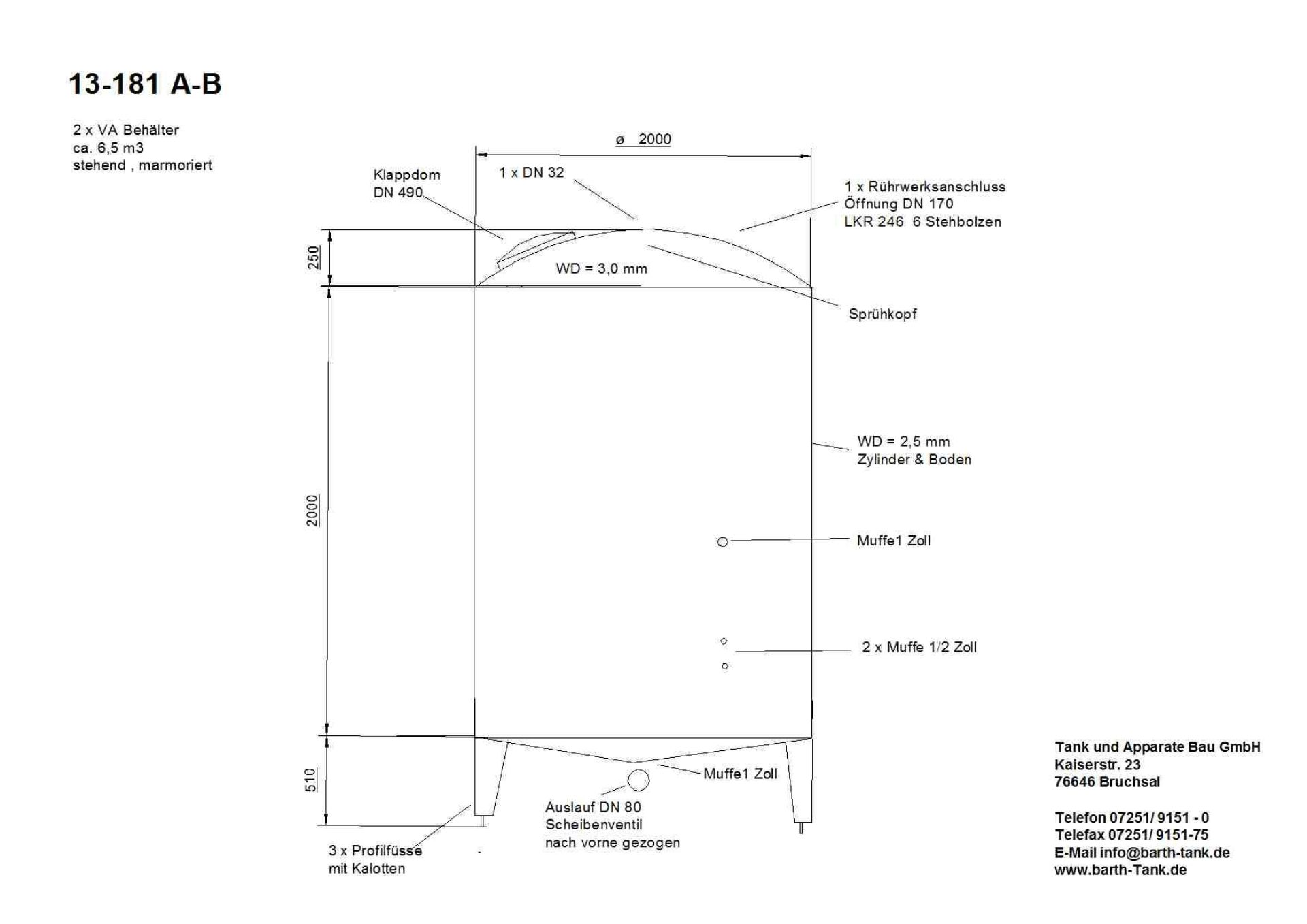 Lagerbehälter aus Edelstahl (V2A), WSt 1.4301 (5)