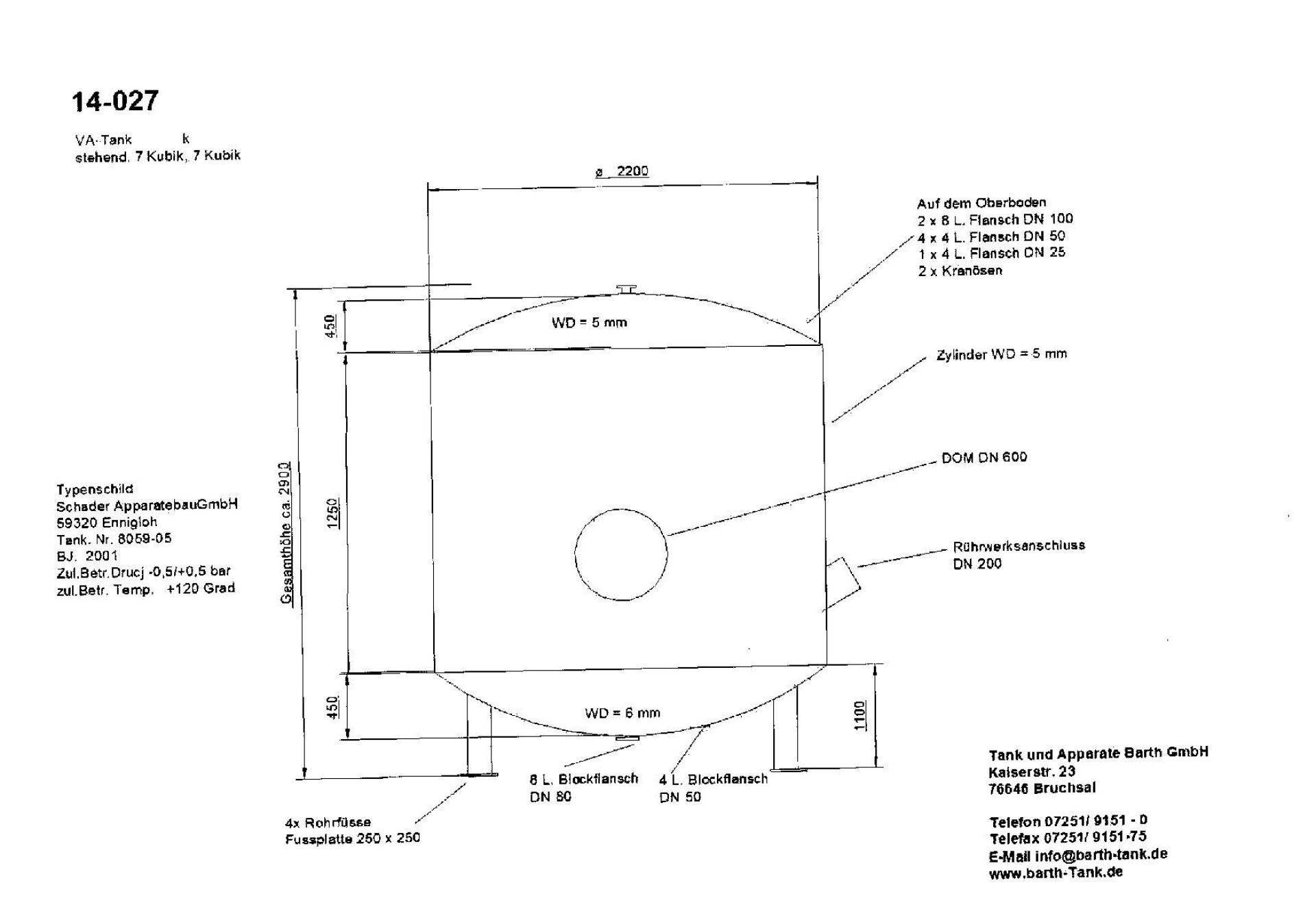 Rührwerksbehälter Edelstahl (V4A), druck-/unterdru (5)