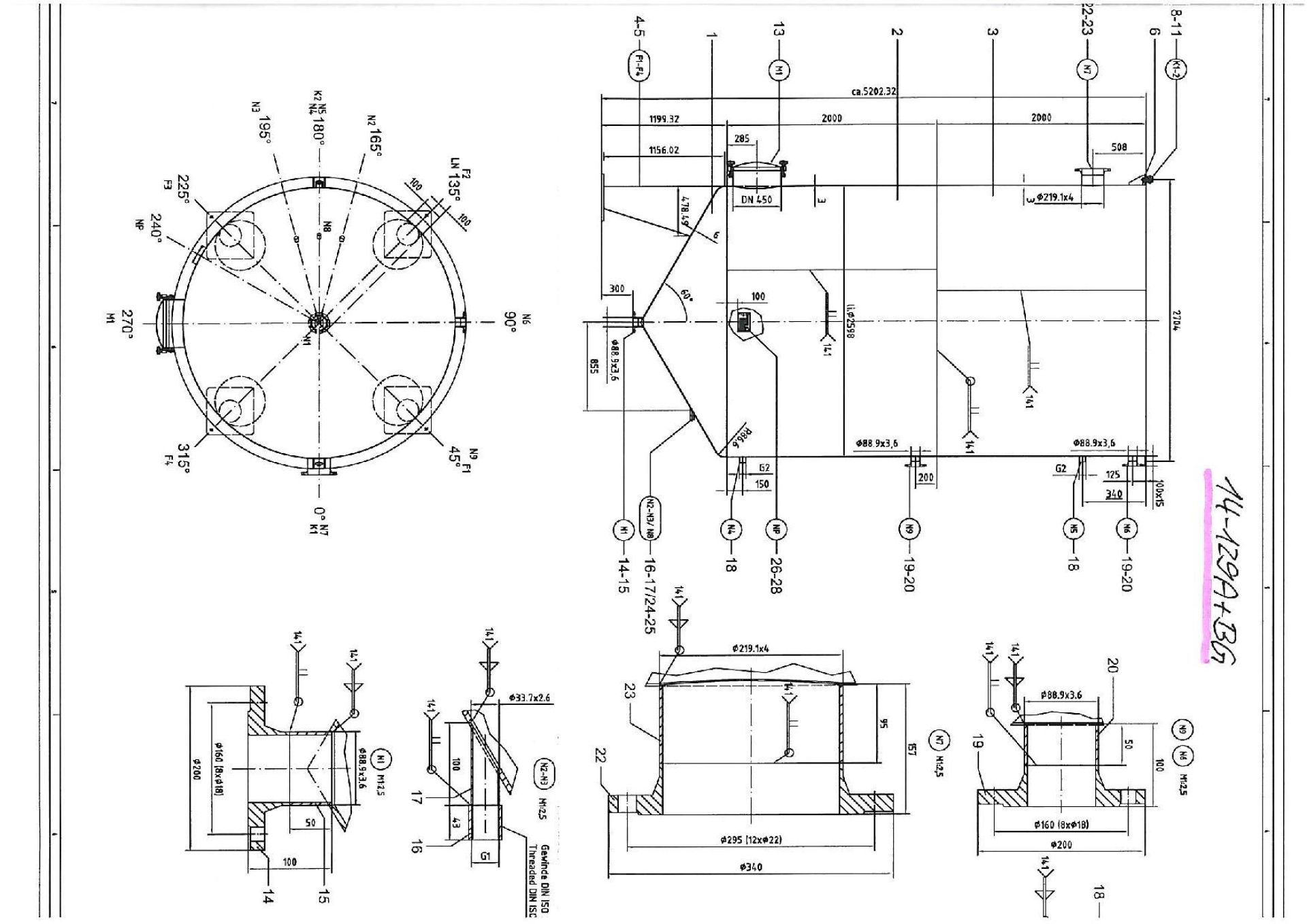 Rührwerkbehälter aus Edelstahl (V2A), WSt 1.4301 (3)