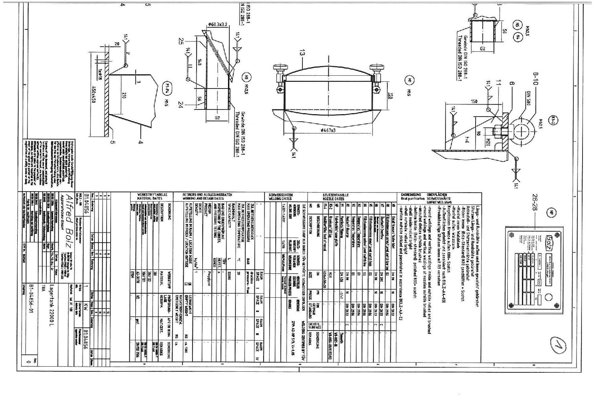Rührwerkbehälter aus Edelstahl (V2A), WSt 1.4301 (4)