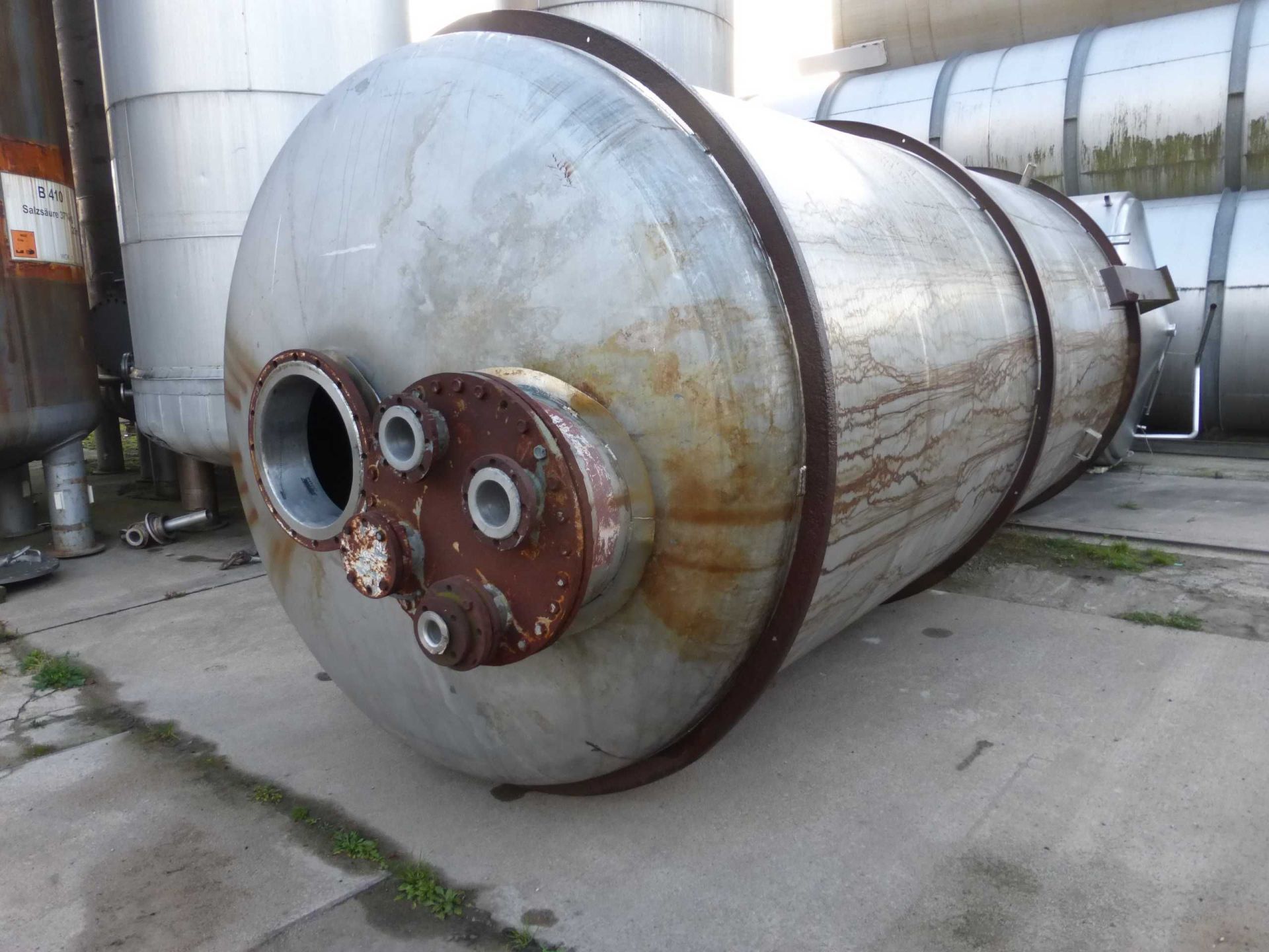 Lagerbehälter aus Edelstahl (V4A), heizbar (3)