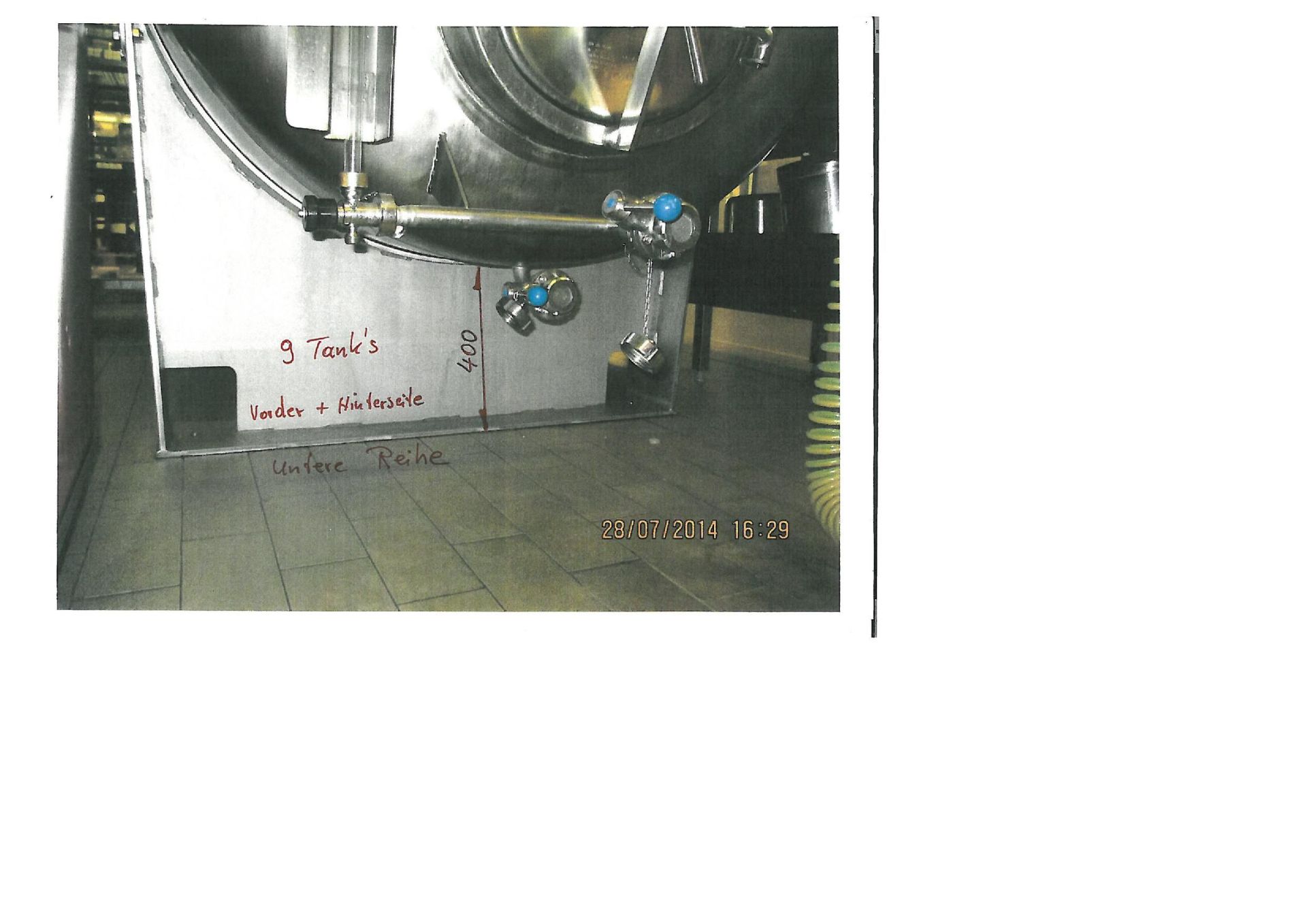 Lagerbehälter aus Edelstahl (V2A), liegend (2)