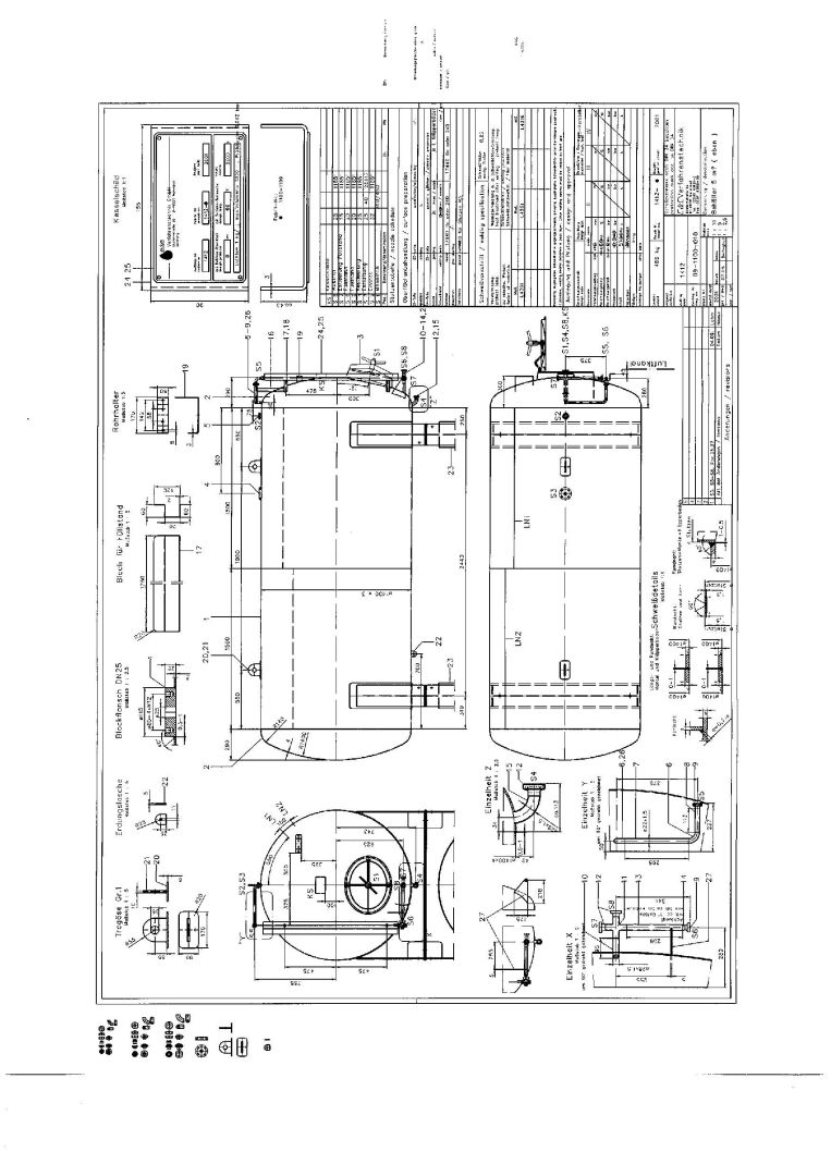 Lagerbehälter aus Edelstahl (V2A), liegend (4)