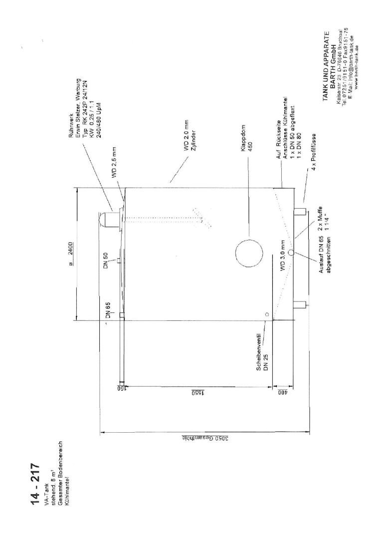 Rührwerksbehälter aus Edelstahl, heiz-/kühlbar (5)