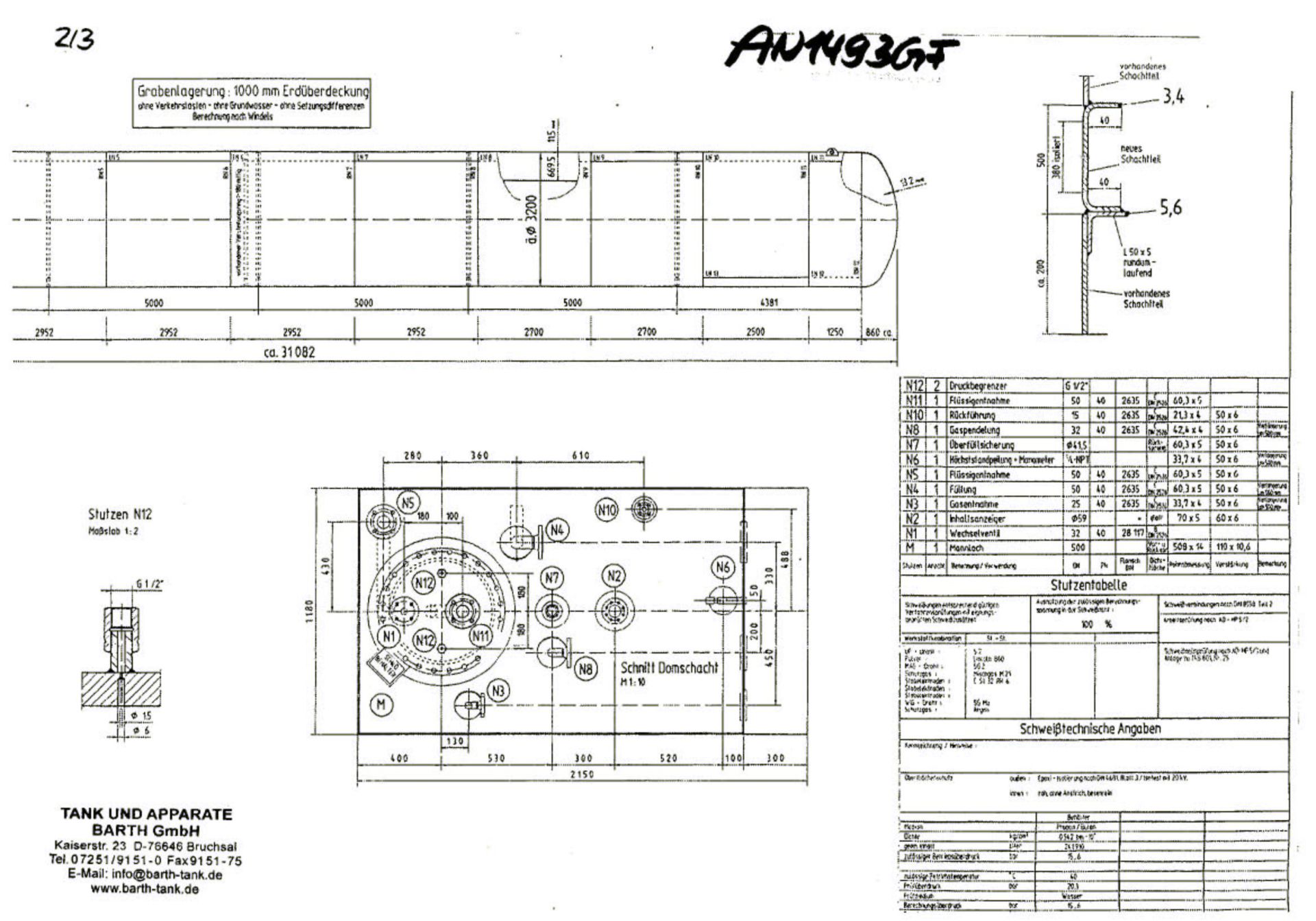 Unterirdischer Flüssiggasbehälter aus Stahl (2)