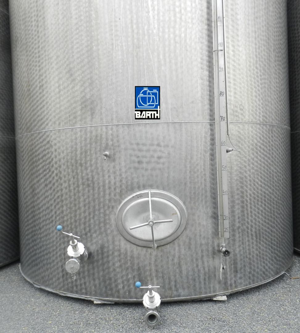 Lagerbehälter aus Edelstahl (V2A), schräger Boden (3)