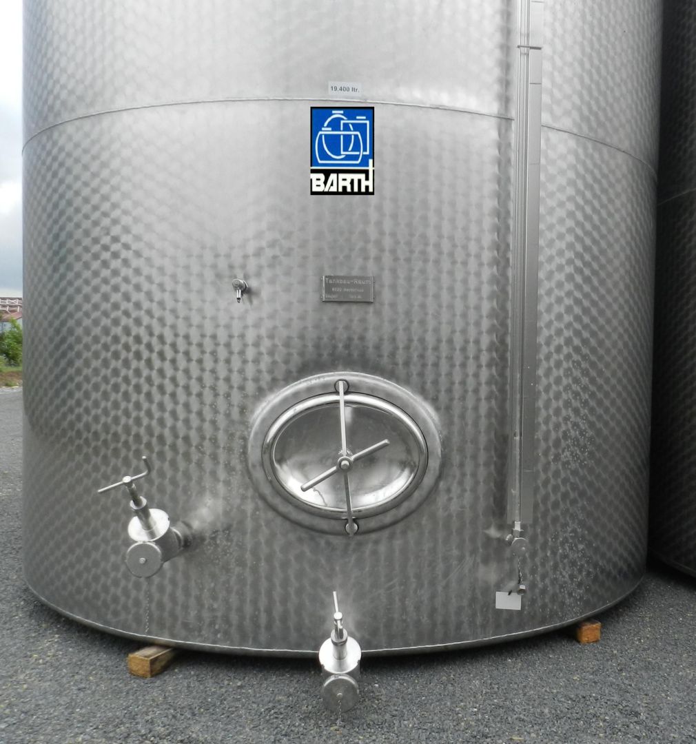 Lagerbehälter aus Edelstahl (V2A), schräger Boden (3)