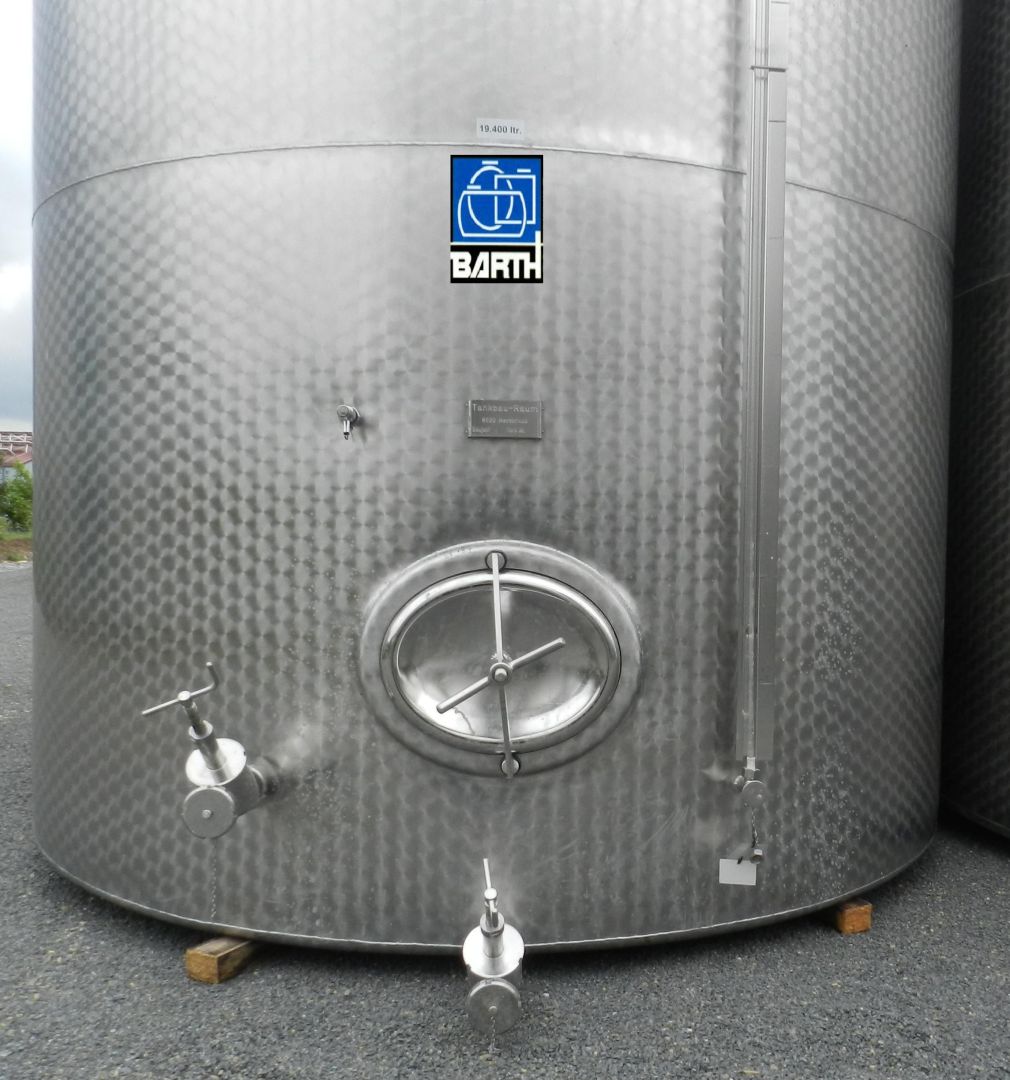 Lagerbehälter aus Edelstahl (V2A), schräger Boden (3)
