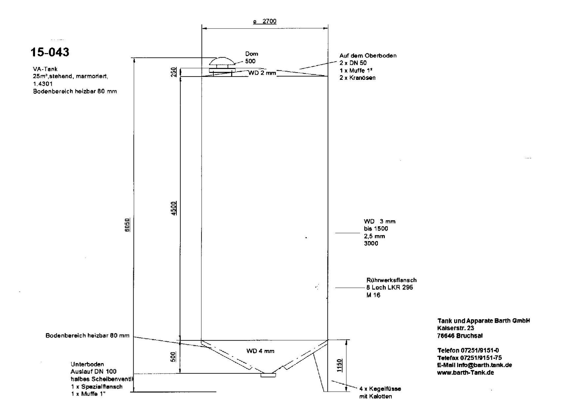 Rührwerkbehälter aus Edelstahl (V2A) kühl-/heizbar (5)