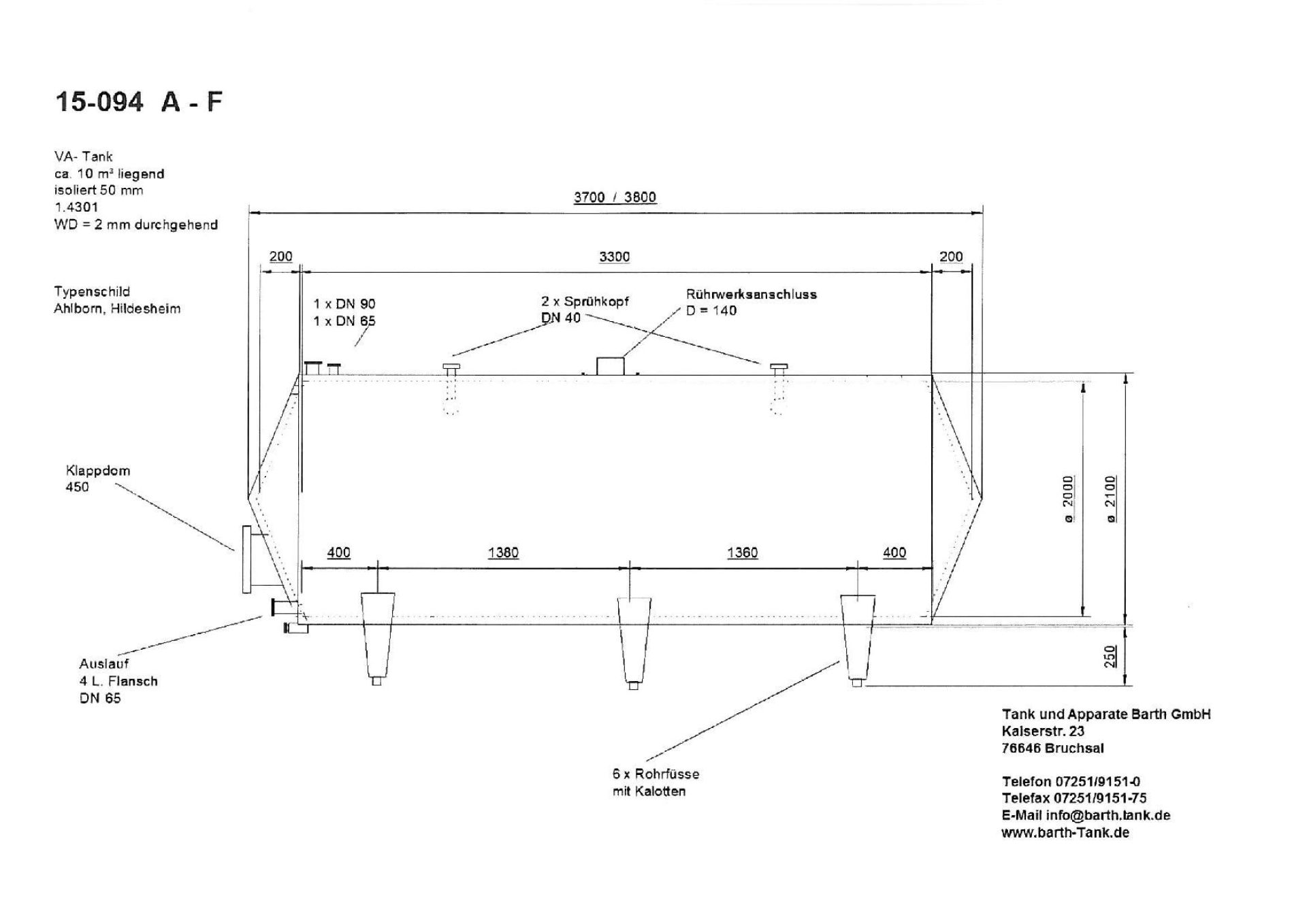 Rührwerksbehälter aus Edelstahl (V2A), isoliert (5)