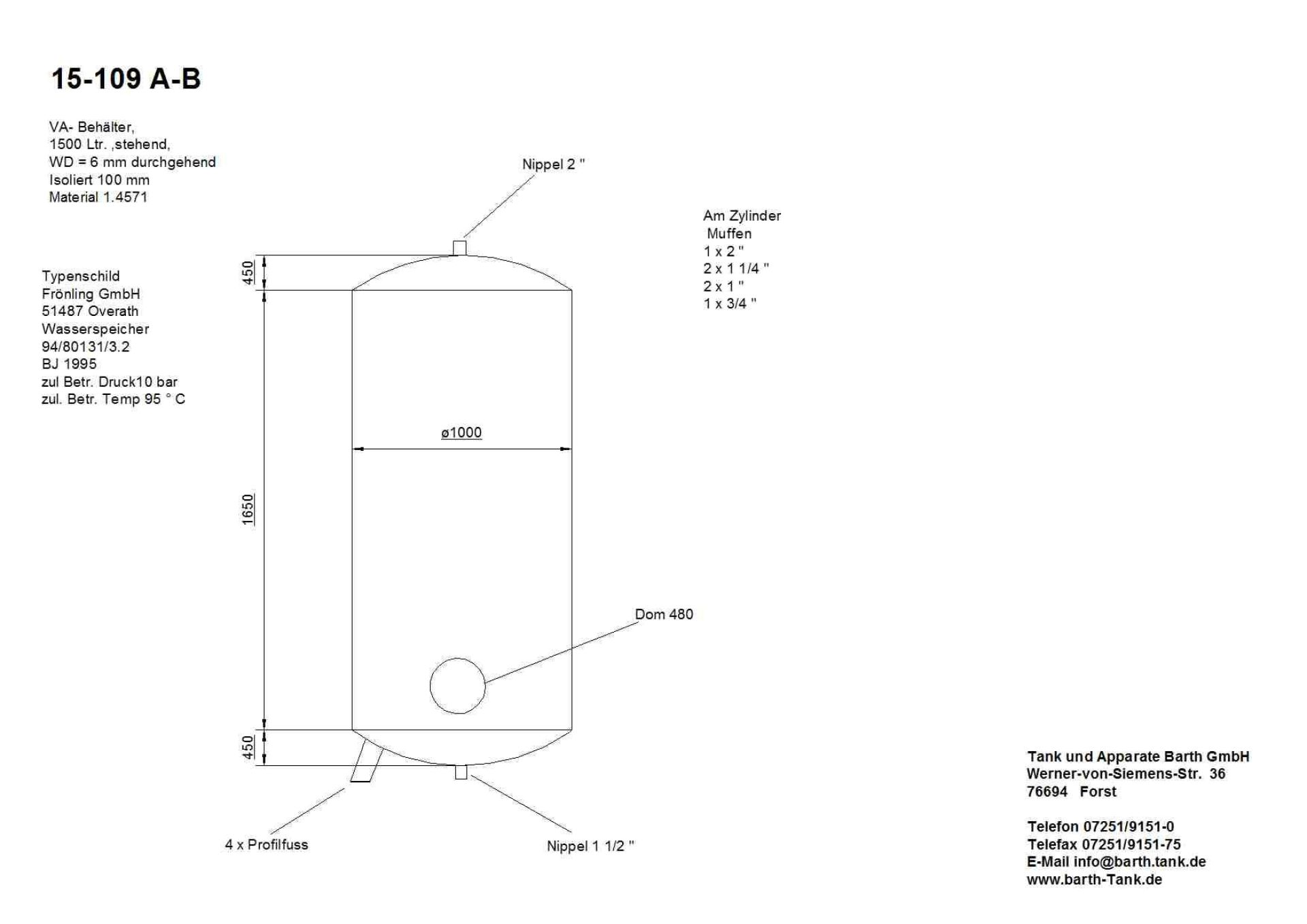 Druckbehälter aus Edelstahl (V4A), isoliert (5)