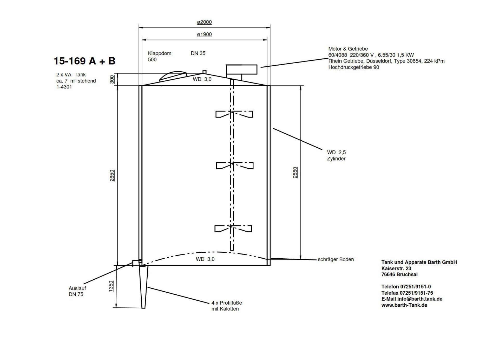 Rührwerkbehälter aus Edelstahl, heiz-/kühlbar (5)