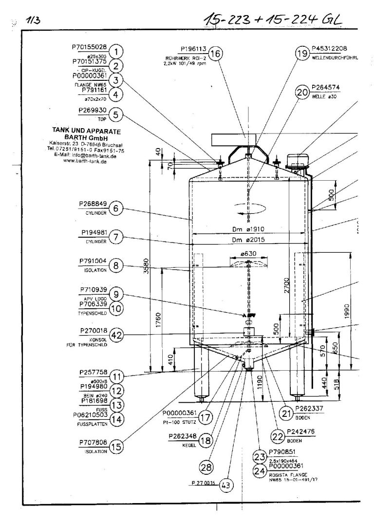 R&uuml;hrwerkbeh&auml;lter aus Edelstahl, isoliert, IIIc (1)