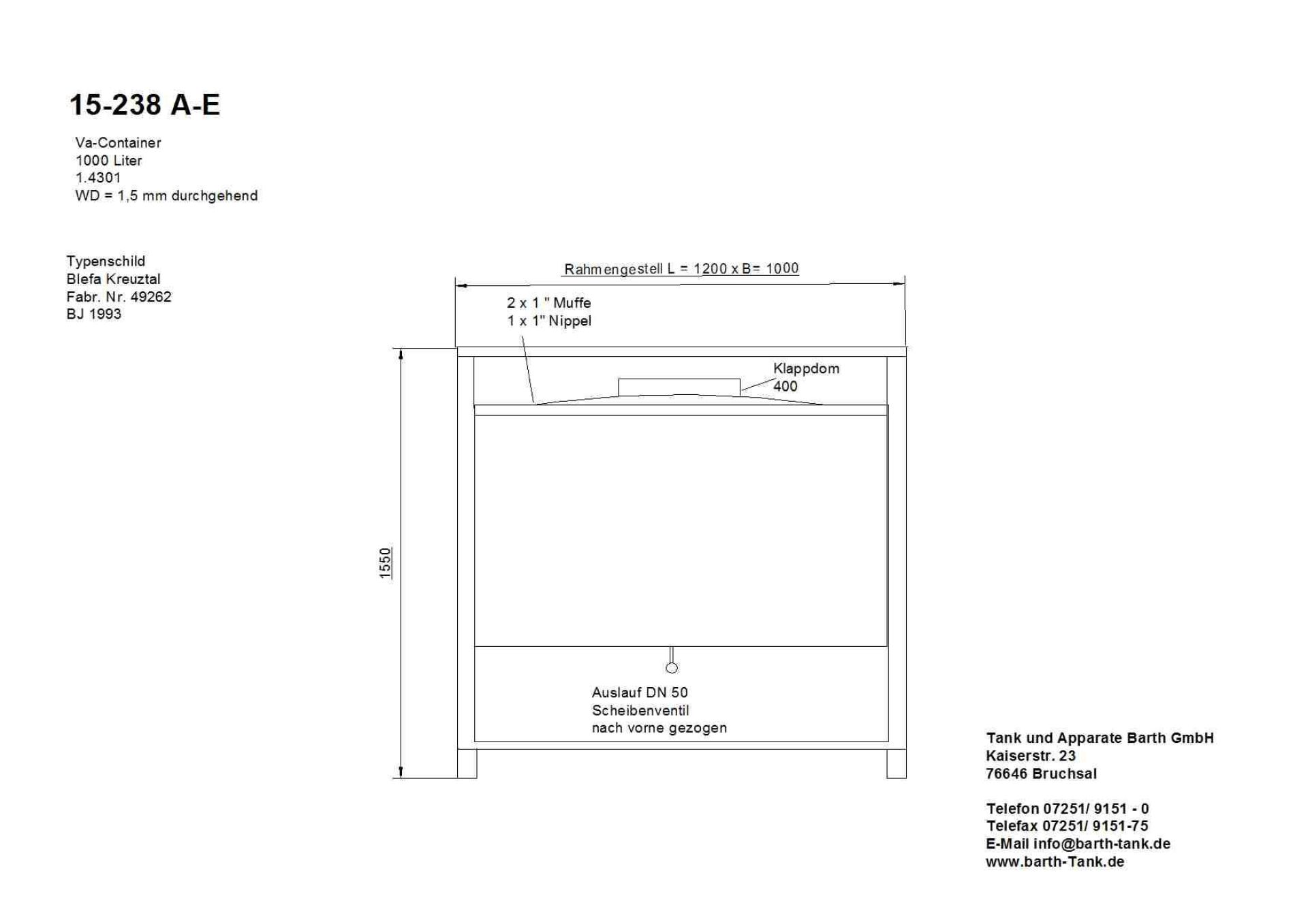 Transportbehälter aus Edelstahl (V2A), WSt 1.4301 (4)