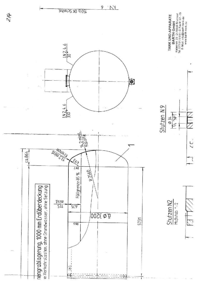 Gaslagerbehälter aus Stahl, Flüssiggas (2)