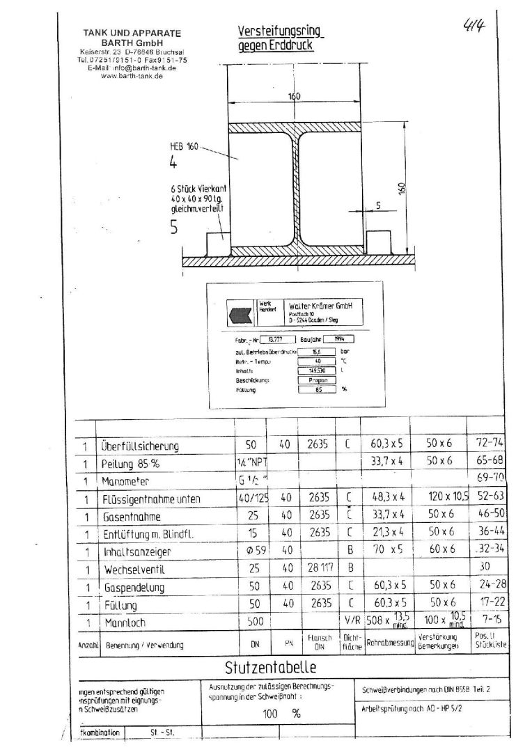 Gaslagerbehälter aus Stahl, Flüssiggas (4)