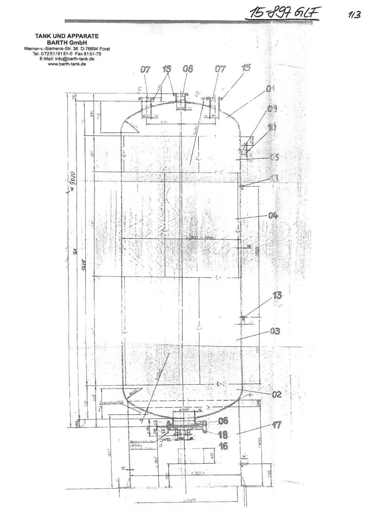 Lagerbehälter aus Stahl, auf Fußring, emailliert (4)