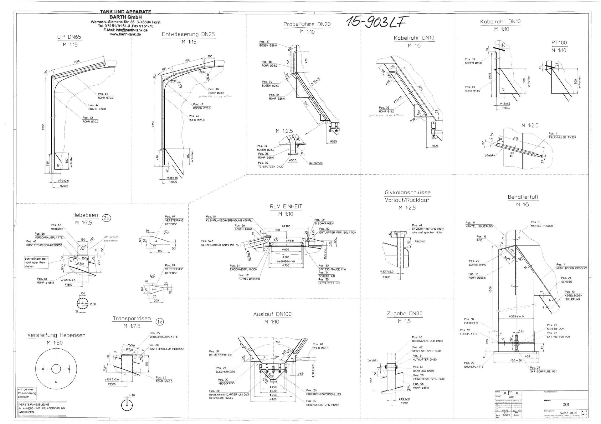 Druckbehälter aus Edelstahl (V2A), WSt 1.4301 IIIc (2)