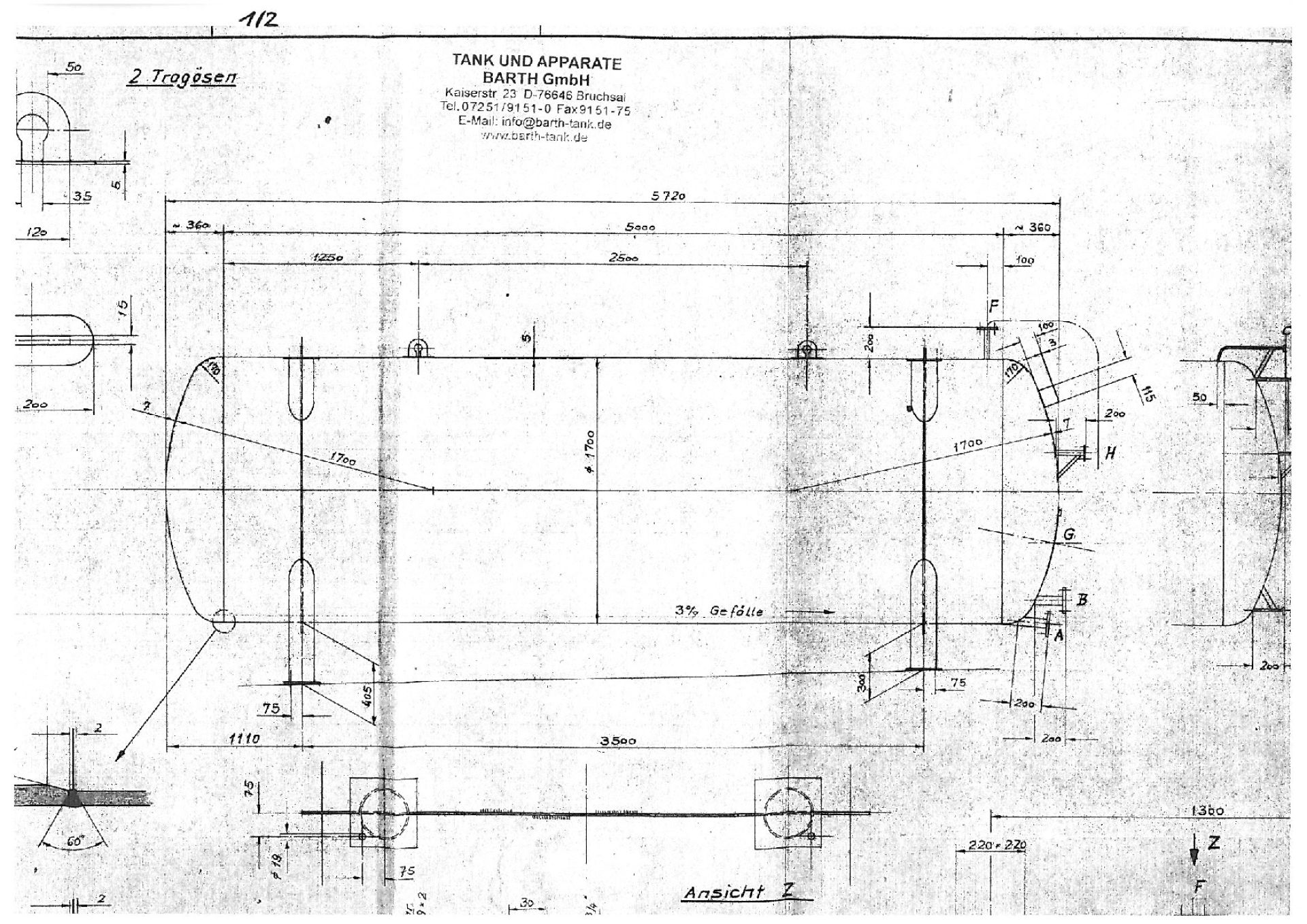 Druckbeh&auml;lter aus Edelstahl (V4A), liegend (1)