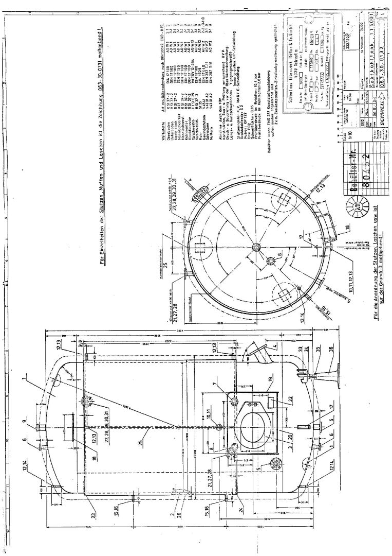 Druckbehälter aus Stahl, mit Rührwerk, isoliert (2)