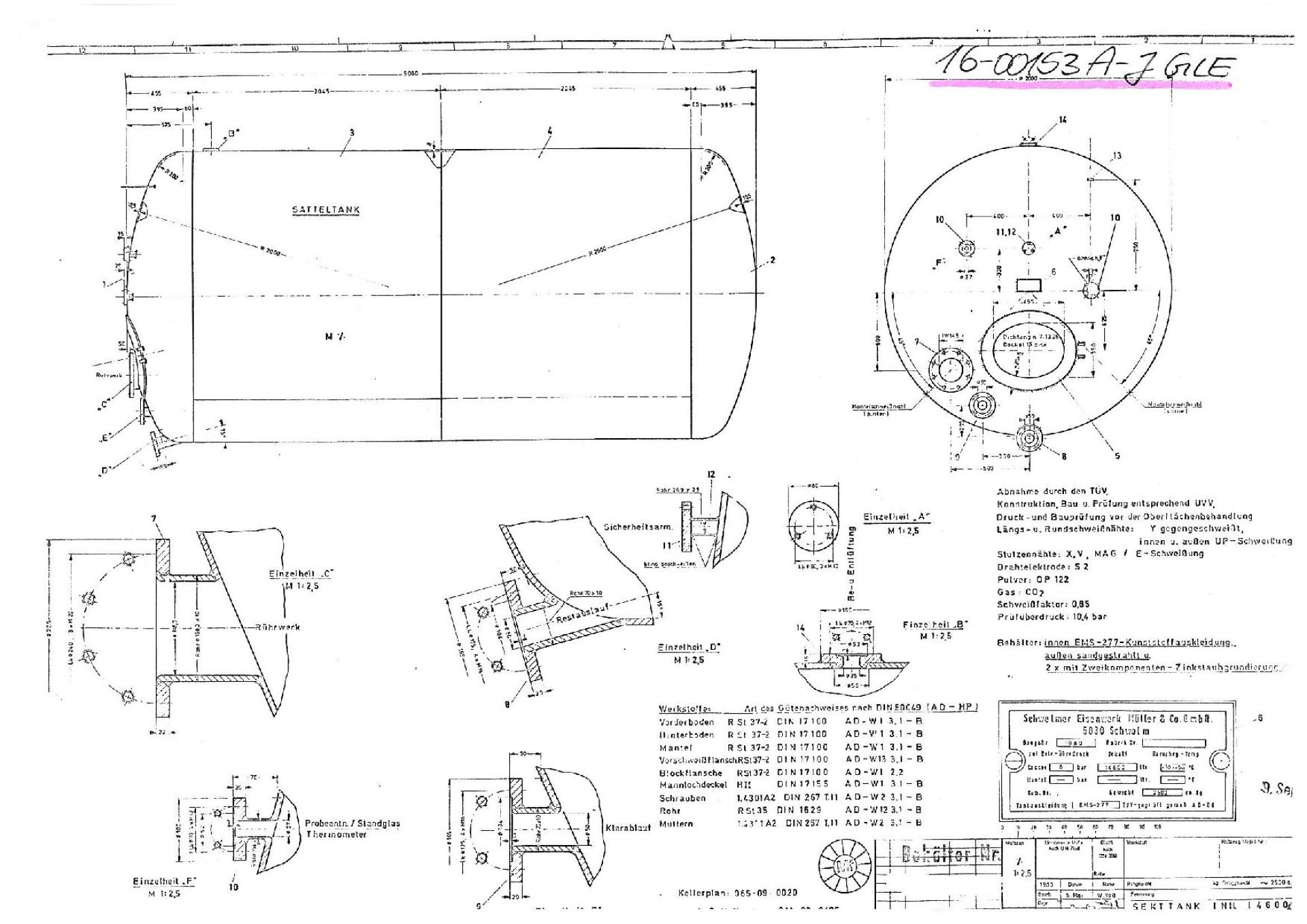 Rührwerksbehälter aus Stahl, Druckbehälter ohne RW (2)