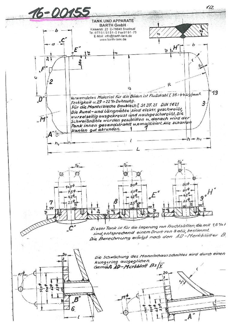 Druckbehälter aus Stahl, Rührwerk (Sektdrucktanks) (5)