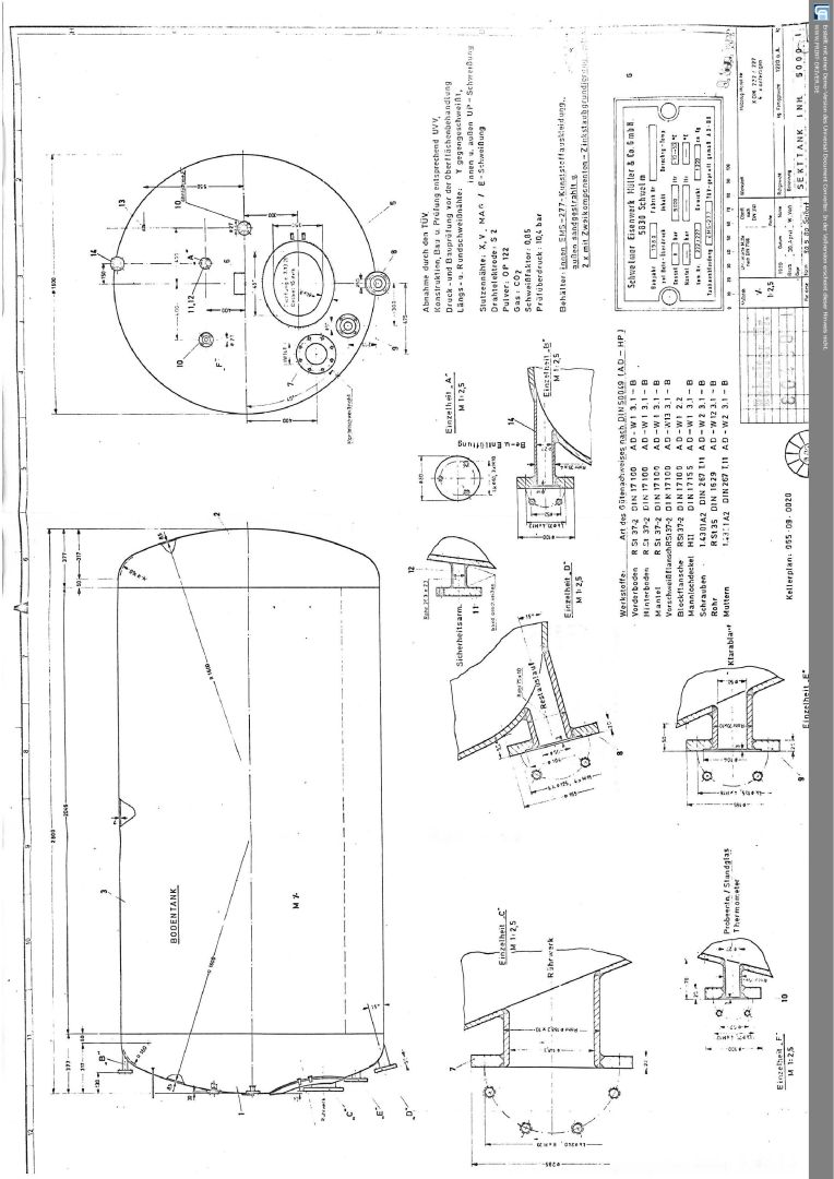 Druckbehälter aus Stahl, Rührwerksflansch (3)