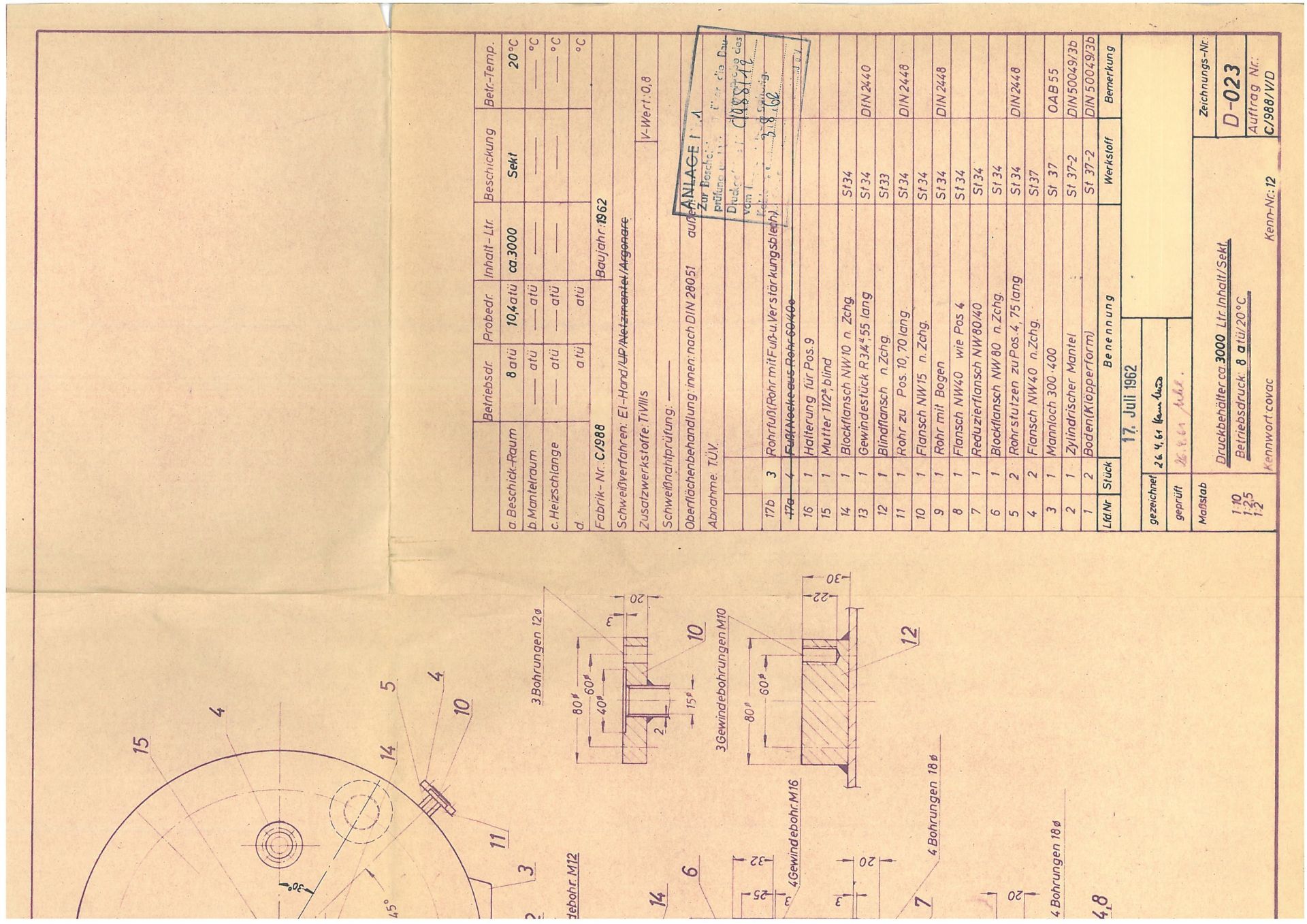 Druckbehälter aus Stahl, innen epoxidharzbesch. (4)