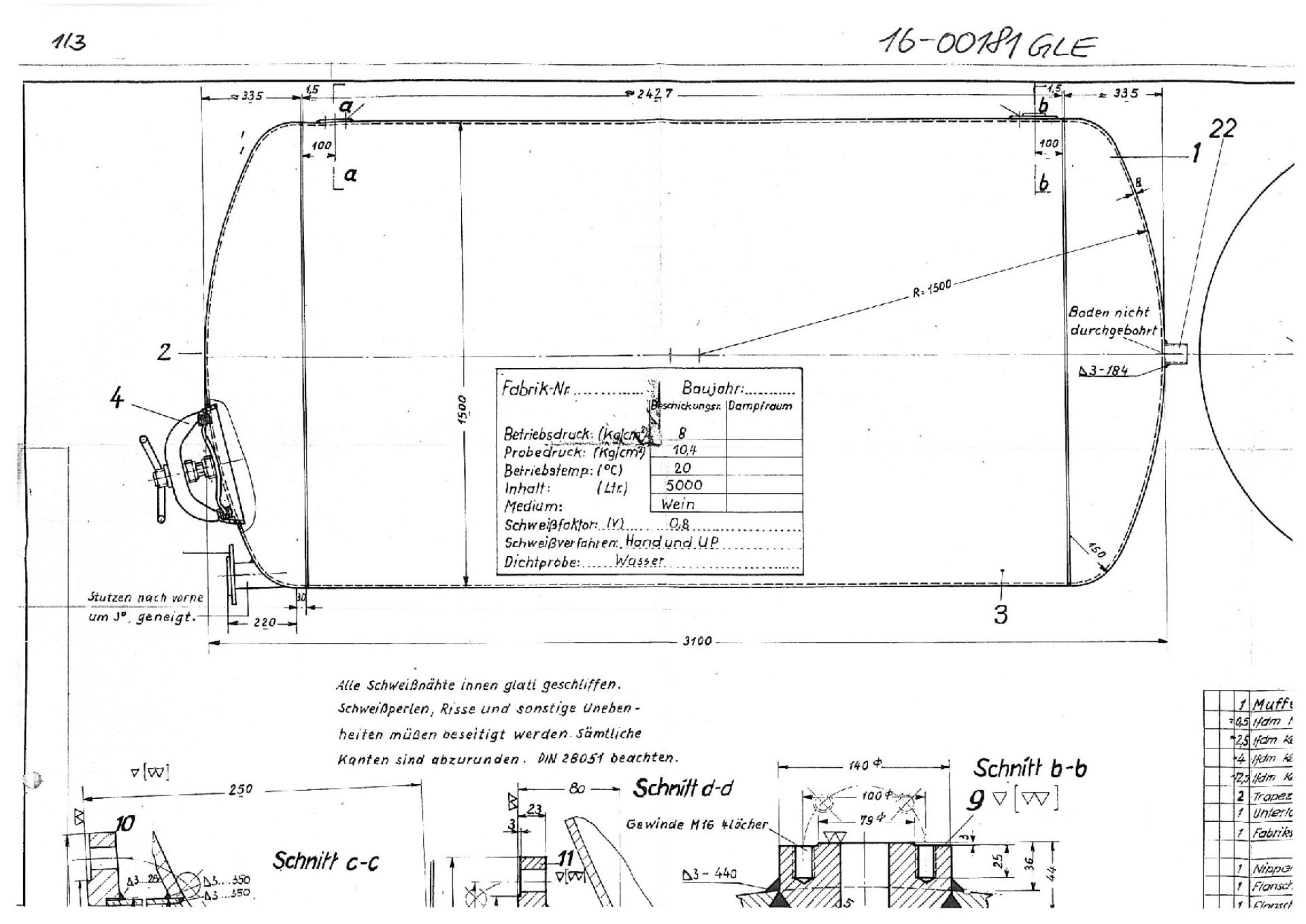 Druckbeh&auml;lter aus Stahl, ehem. Sektdrucktank (1)