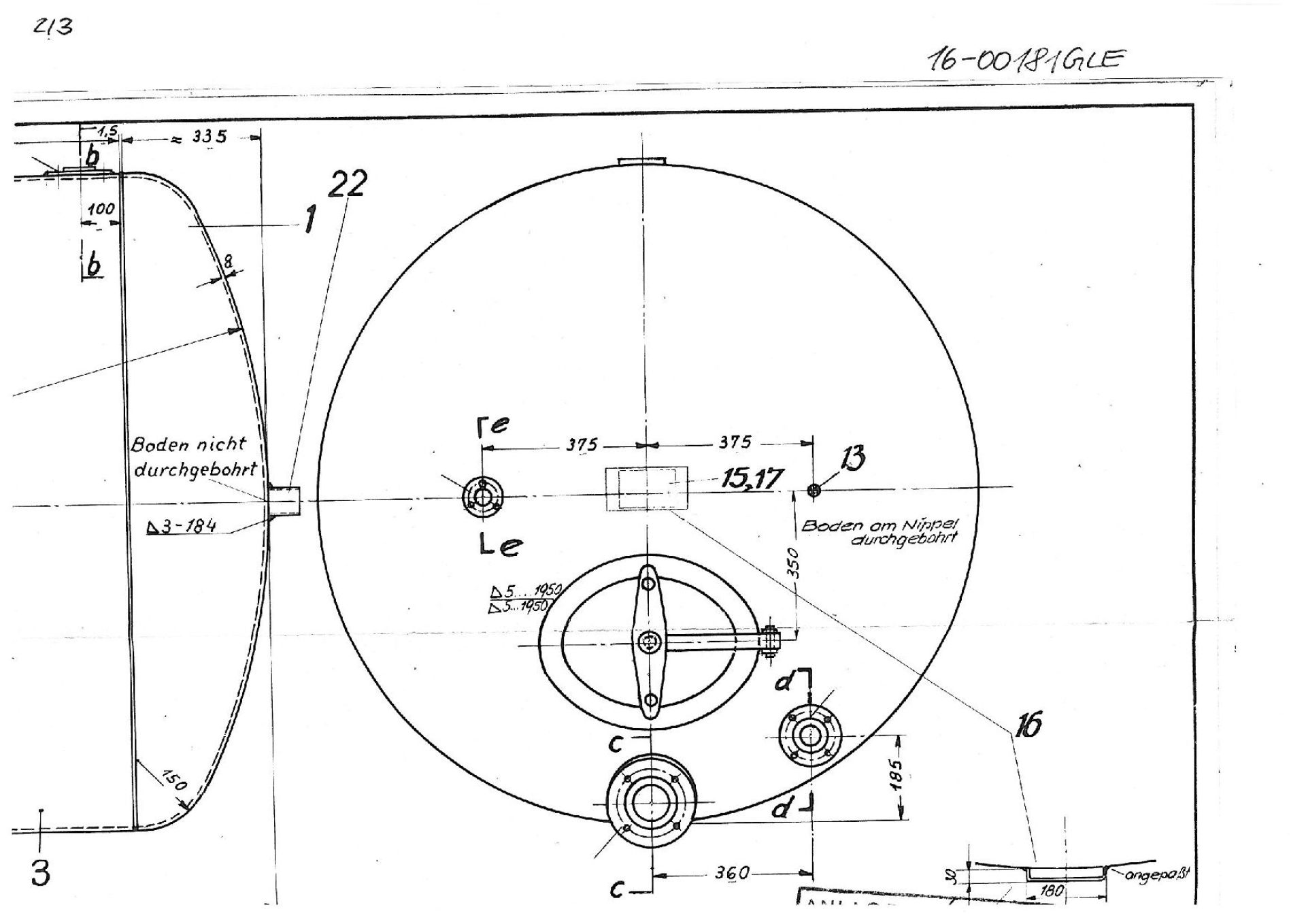 Druckbehälter aus Stahl, ehem. Sektdrucktank (2)