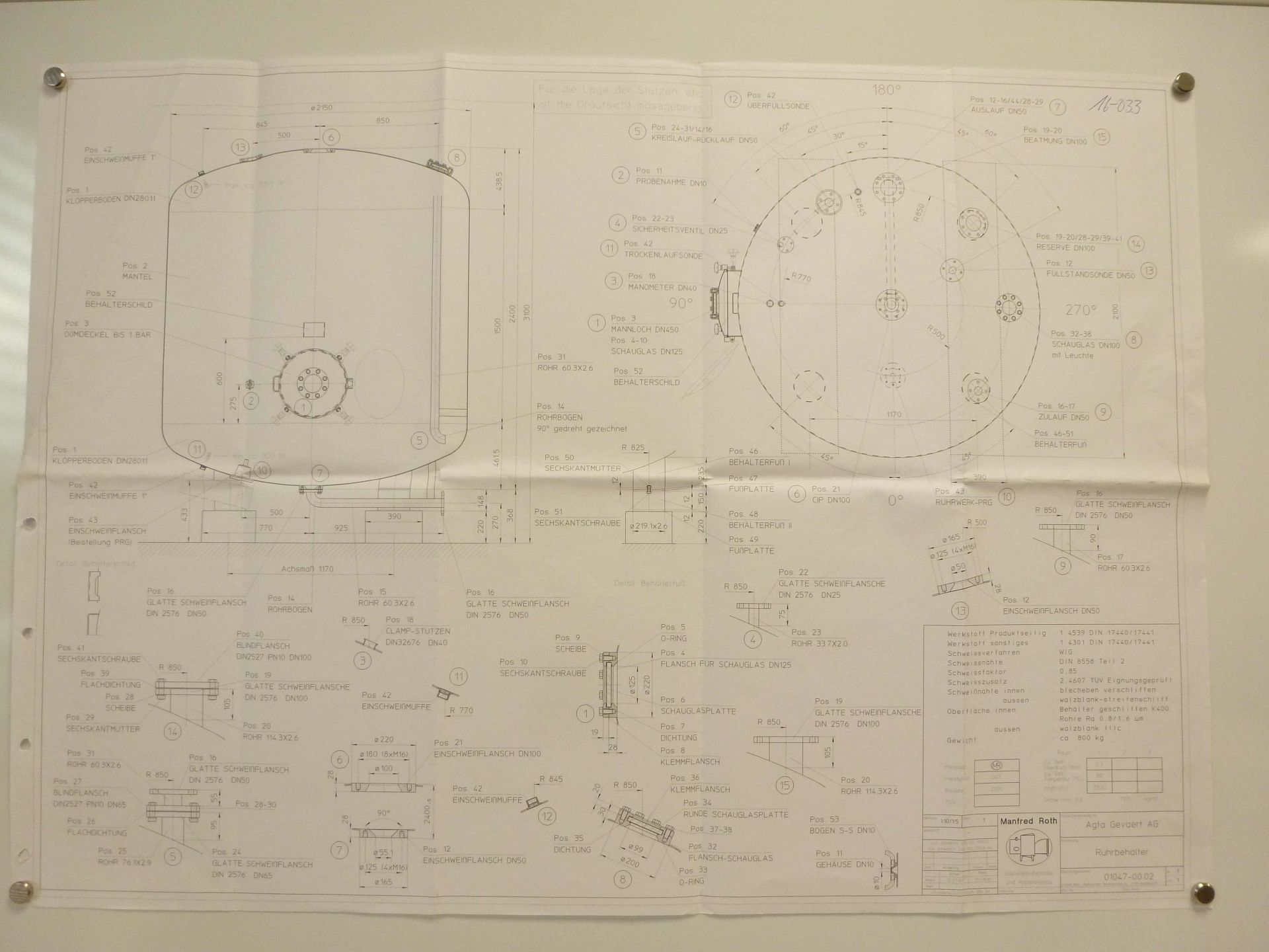 Rührwerskbehälter aus Edelstahl (V4A), WSt 1.4539 (5)