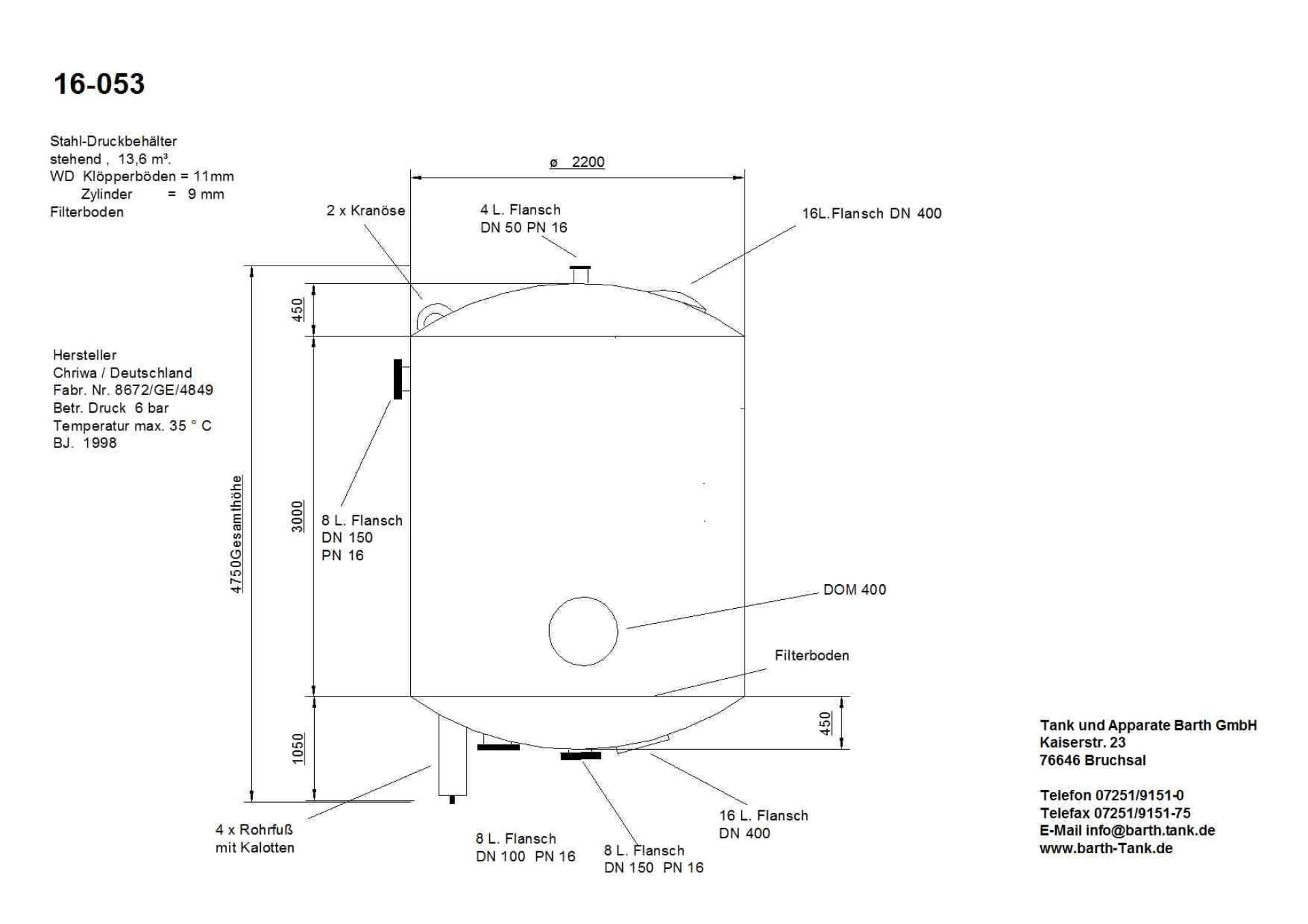 Filterbehälter aus Stahl, Druckbehälter (5)