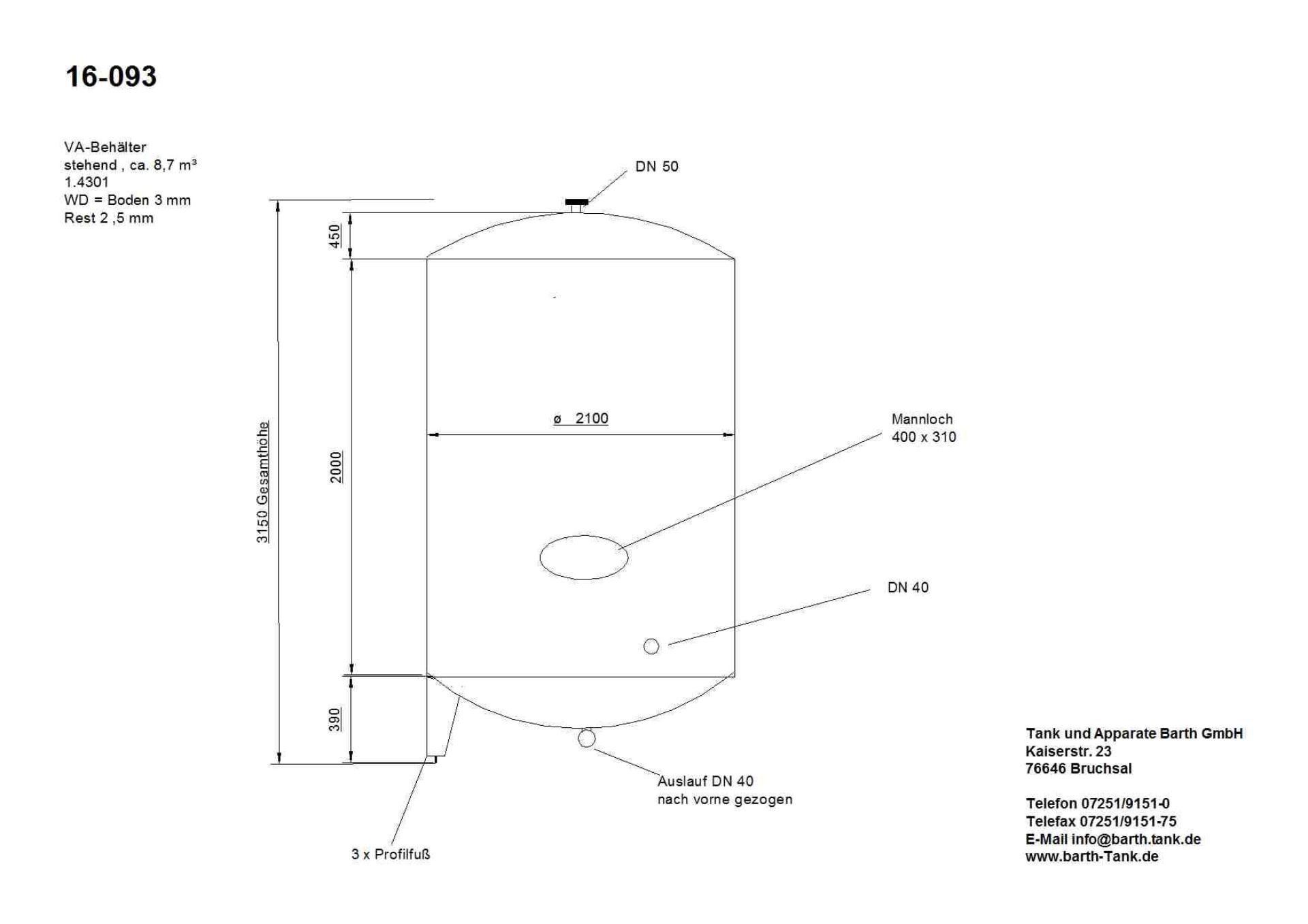 Lagerbehälter aus Edelstahl (V2A), WSt 1.4301 IIIc (5)