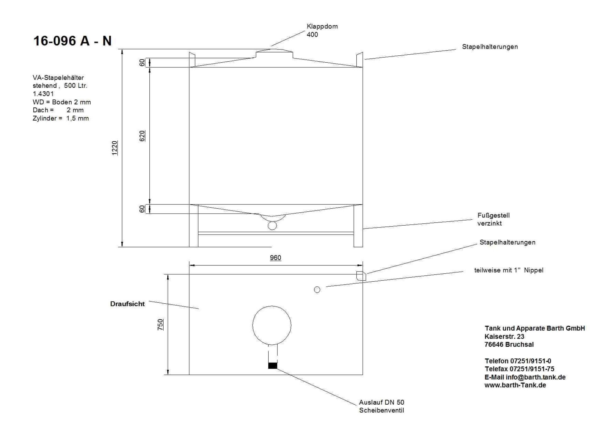 Transportbehälter aus Edelstahl (V2A) (4)