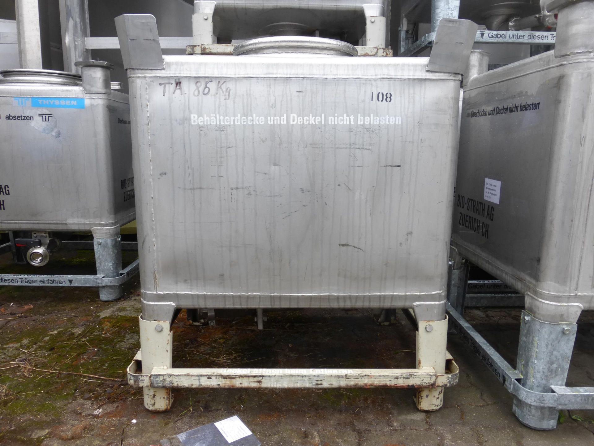 Transportbeh&auml;lter aus Edelstahl (V2A), kubisch (1)