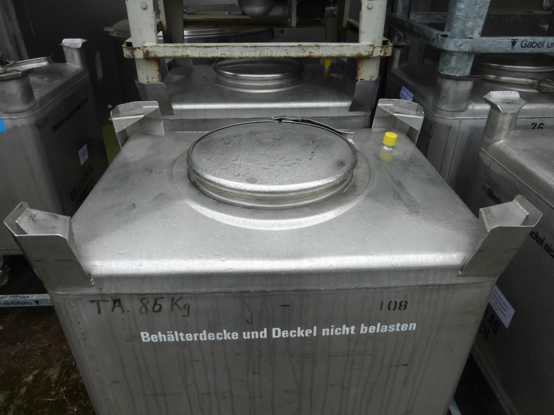 Transportbehälter aus Edelstahl (V2A), kubisch (3)