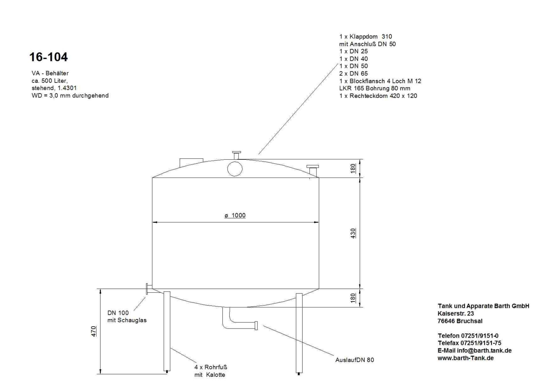 Lagerbehälter aus Edelstahl (V2A) (5)