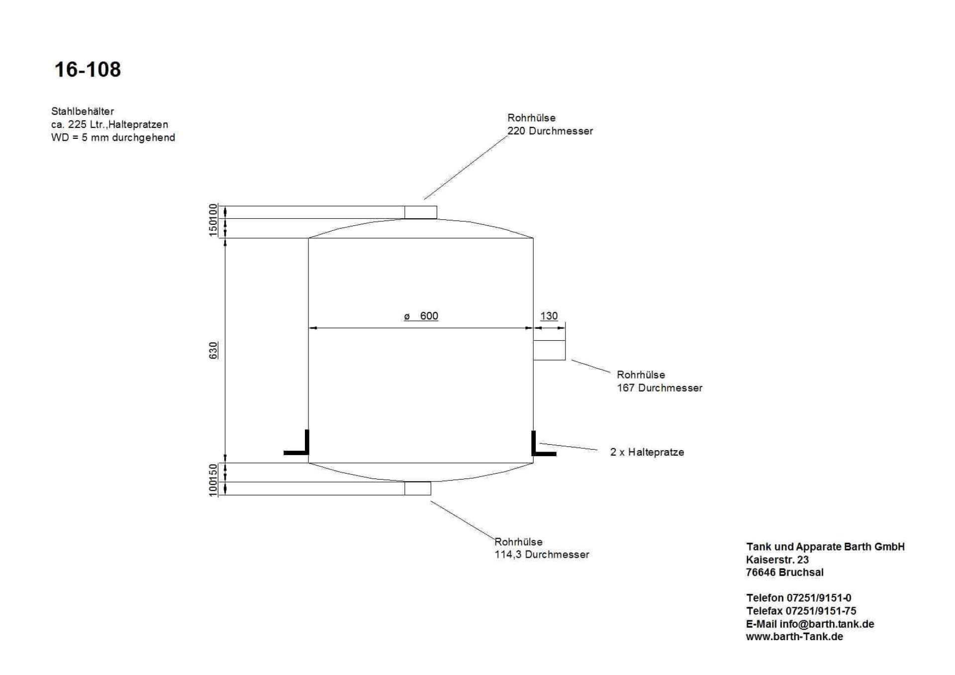 Lagerbehälter aus Stahl, - ungebraucht - (4)