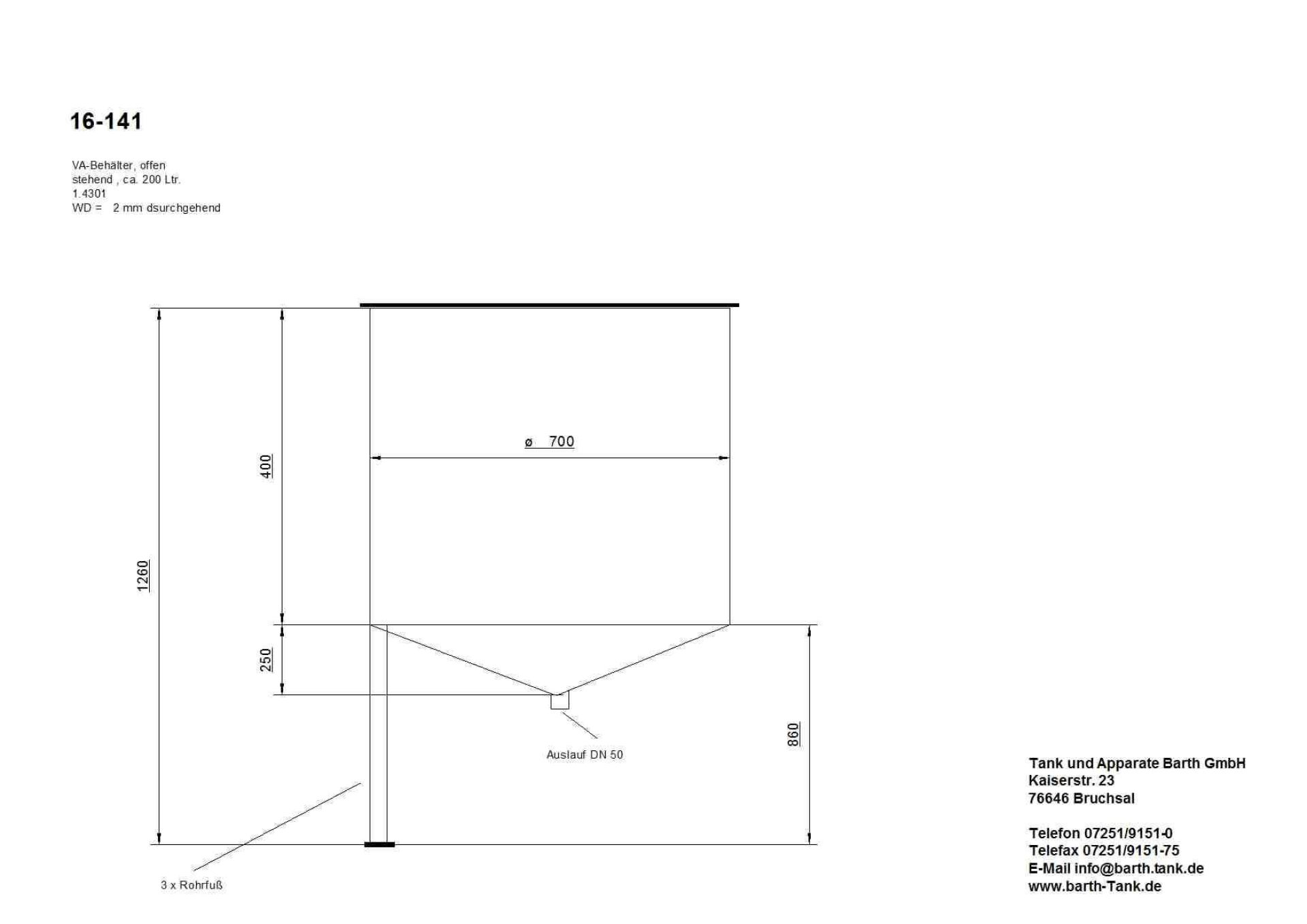 Lagerbehälter aus Edelstahl (V2A), oben offen (4)