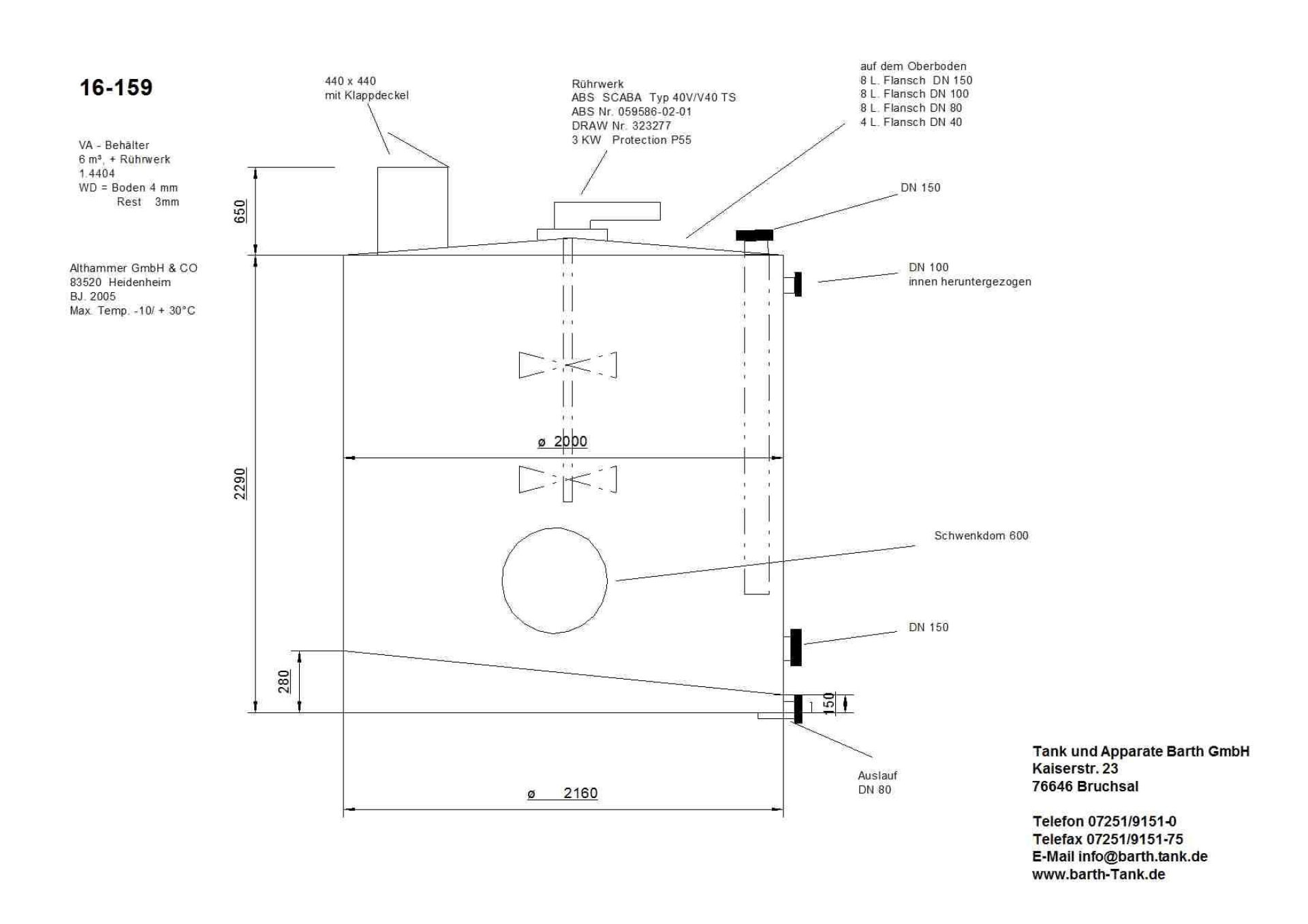 R&uuml;hrwerksbeh&auml;lter aus Edelstahl (V4A), WSt. 1.4404 (1)