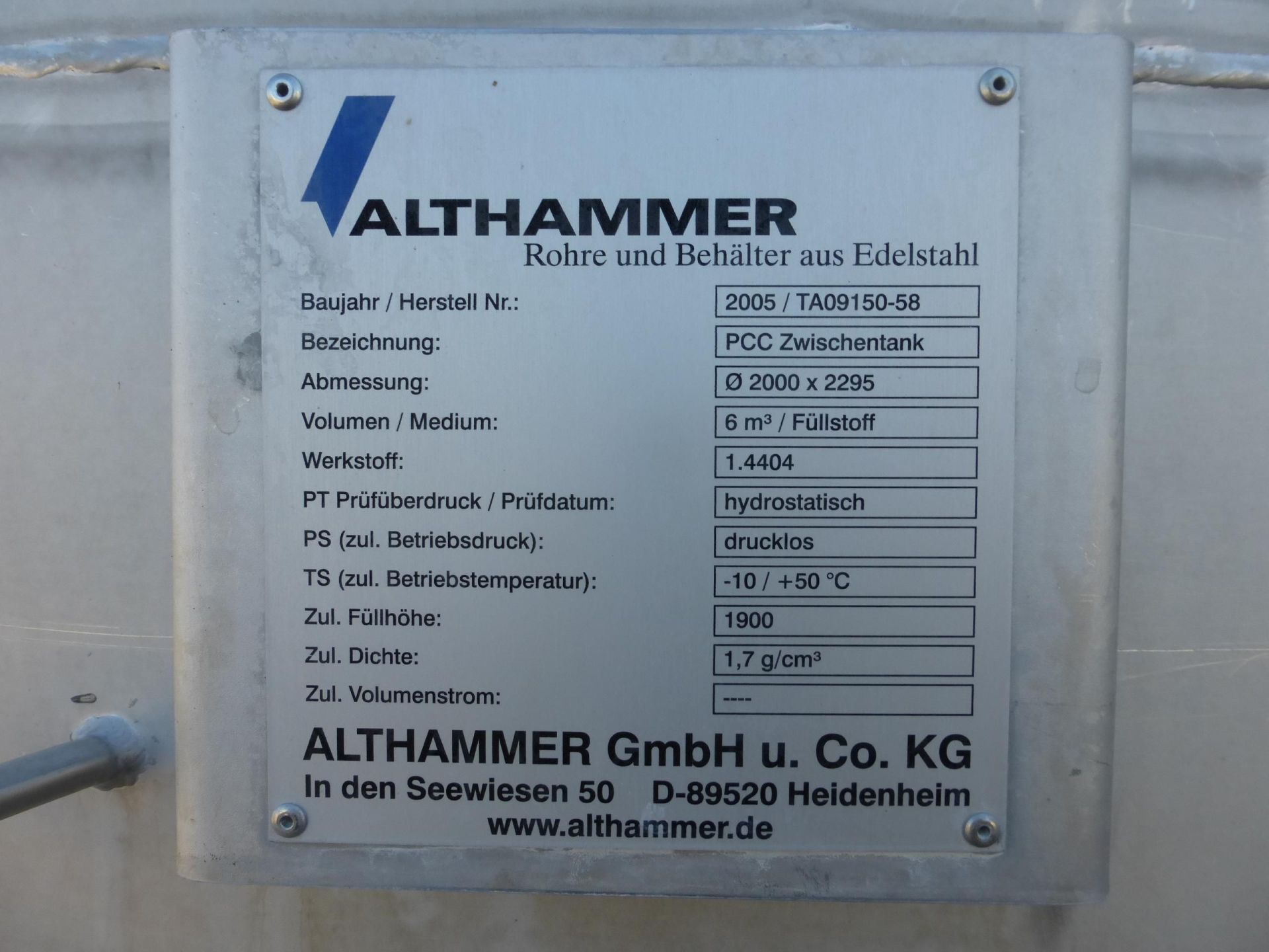 Rührwerksbehälter aus Edelstahl (V4A), WSt. 1.4404 (5)