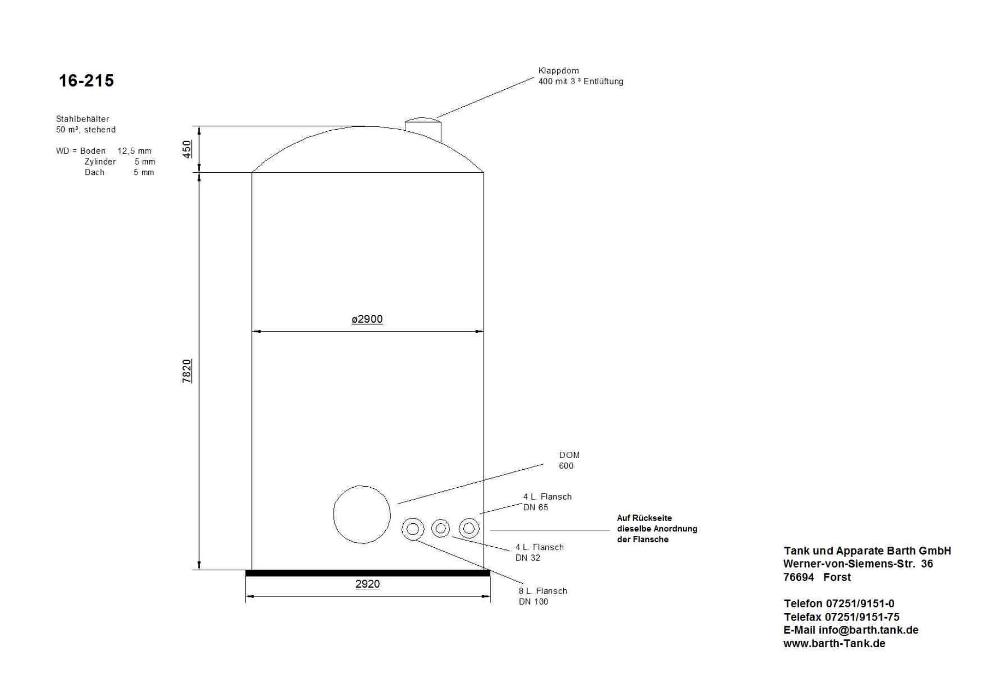 Lagerbehälter aus Stahl, Flachboden (5)