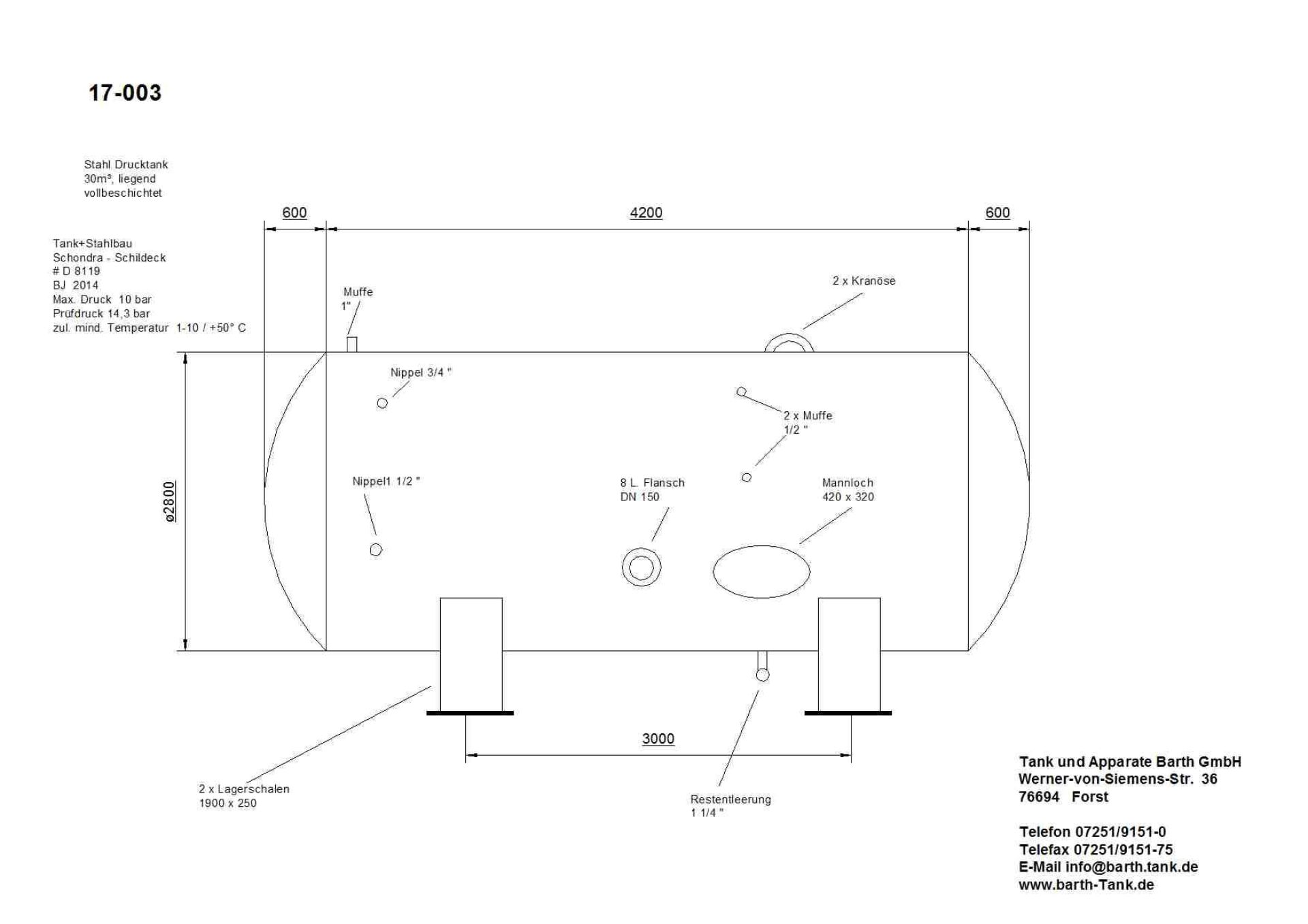 Druckbehälter aus Stahl, epoxidharzbeschichtet (4)