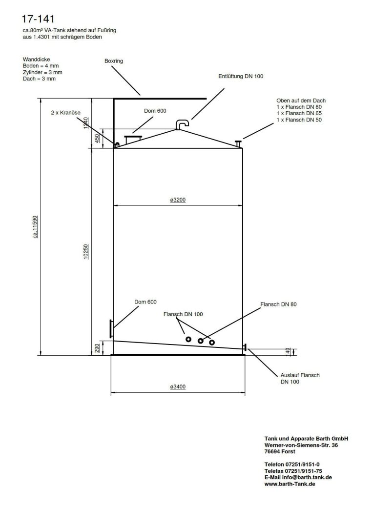 Lagerbehälter aus Edelstahl (V2A), WSt. 1.4301 (5)