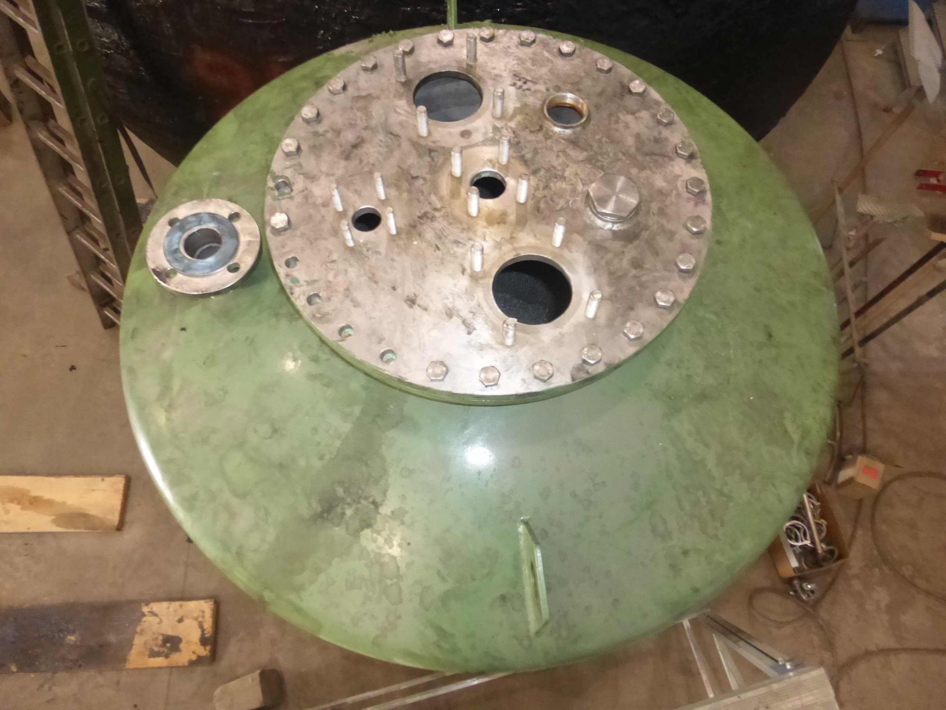 Lagerbehälter aus Edelstahl (V2A), grün lackiert (3)