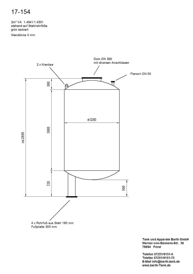 Lagerbehälter aus Edelstahl (V2A), grün lackiert (4)