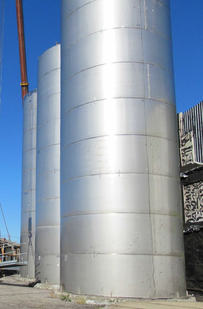 Lagerbehälter aus Edelstahl (V2A), Flachboden (2)